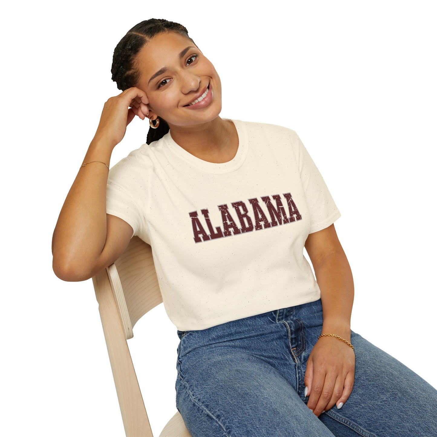 Alabama Distressed Varsity Tee | Vintage Crimson Game Day Shirt | Southern Spirit Unisex T-Shirt | Retro College Style | Game Day Gear
