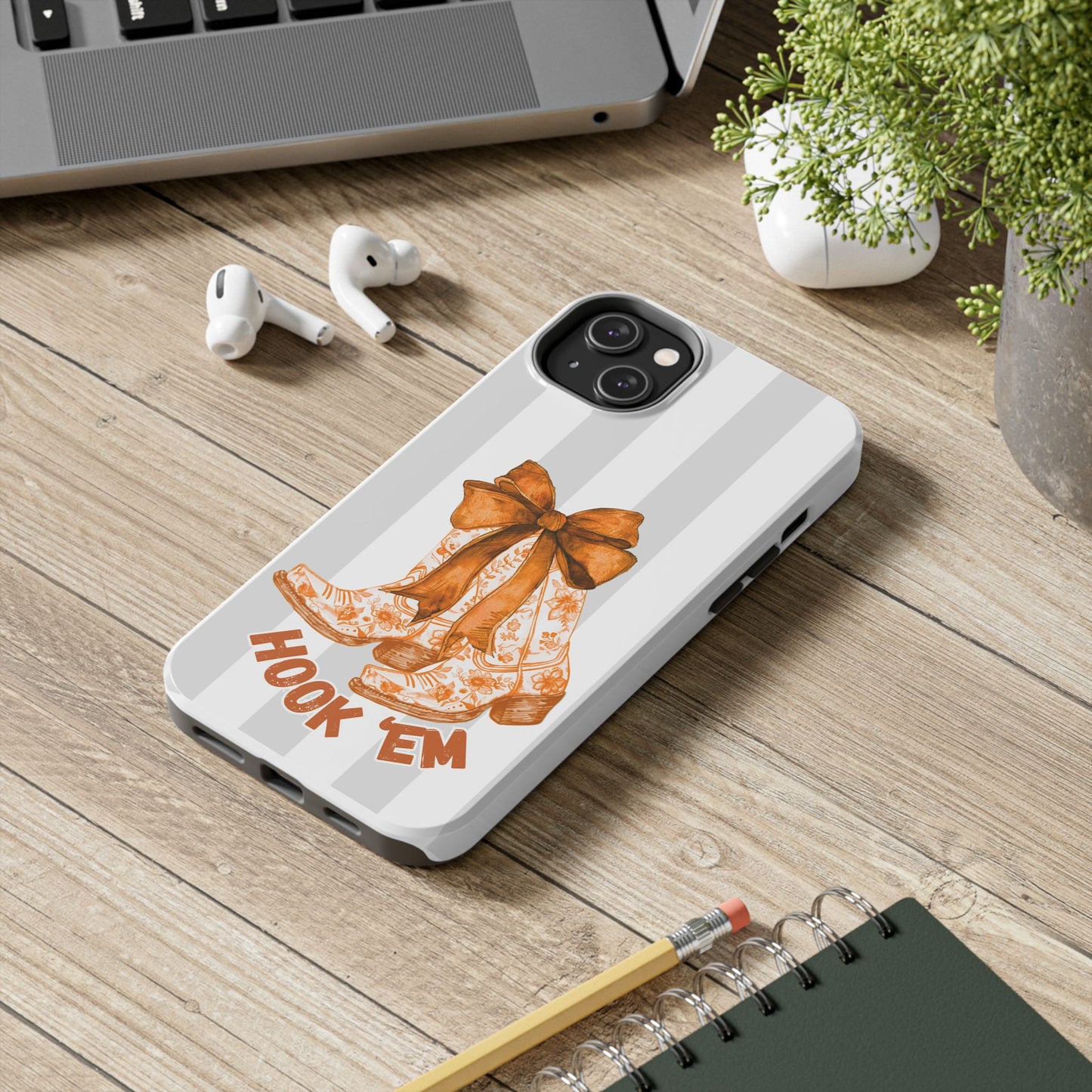 Texas Tough Phone Case, College Team Accessory, Longhorns, Graduation Gift, Student Gifts