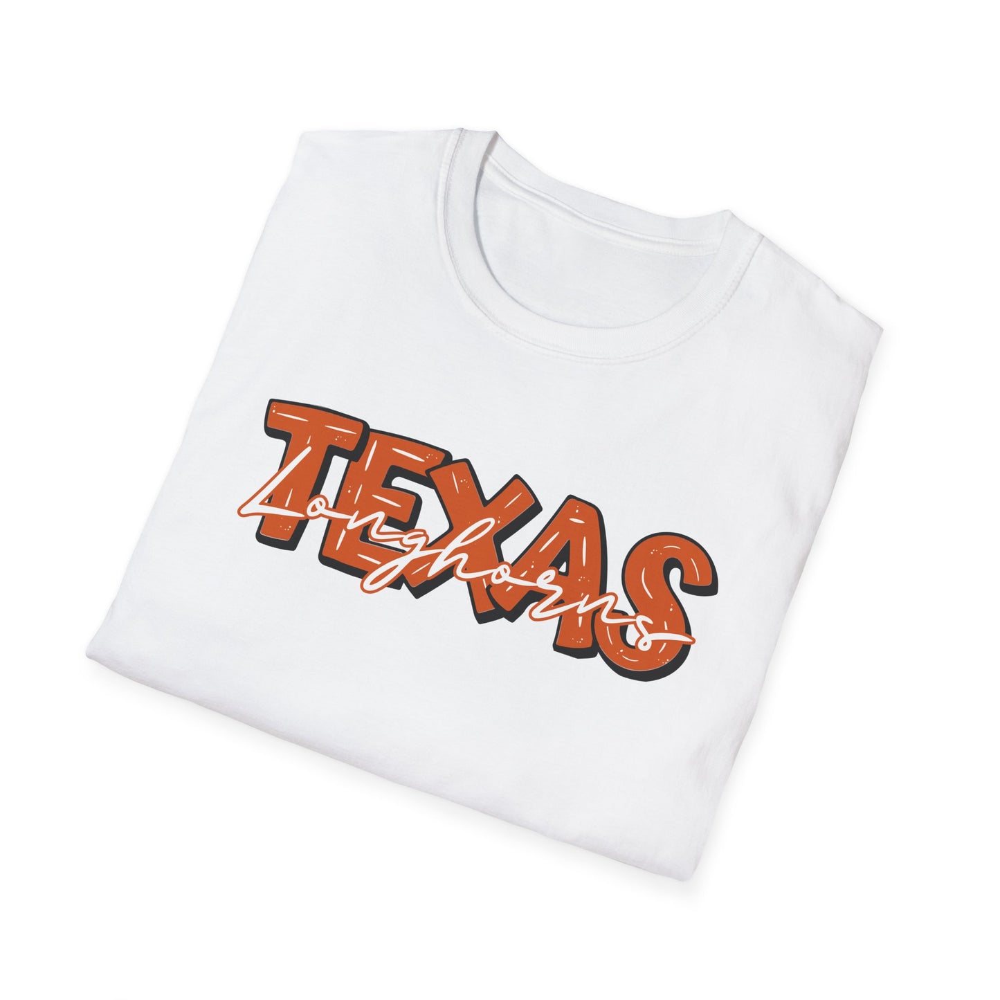 Texas Pride Unisex Softstyle T-Shirt, Casual Wear, Gift for Texans, Summer, Vacations, Festivals, Road Trips