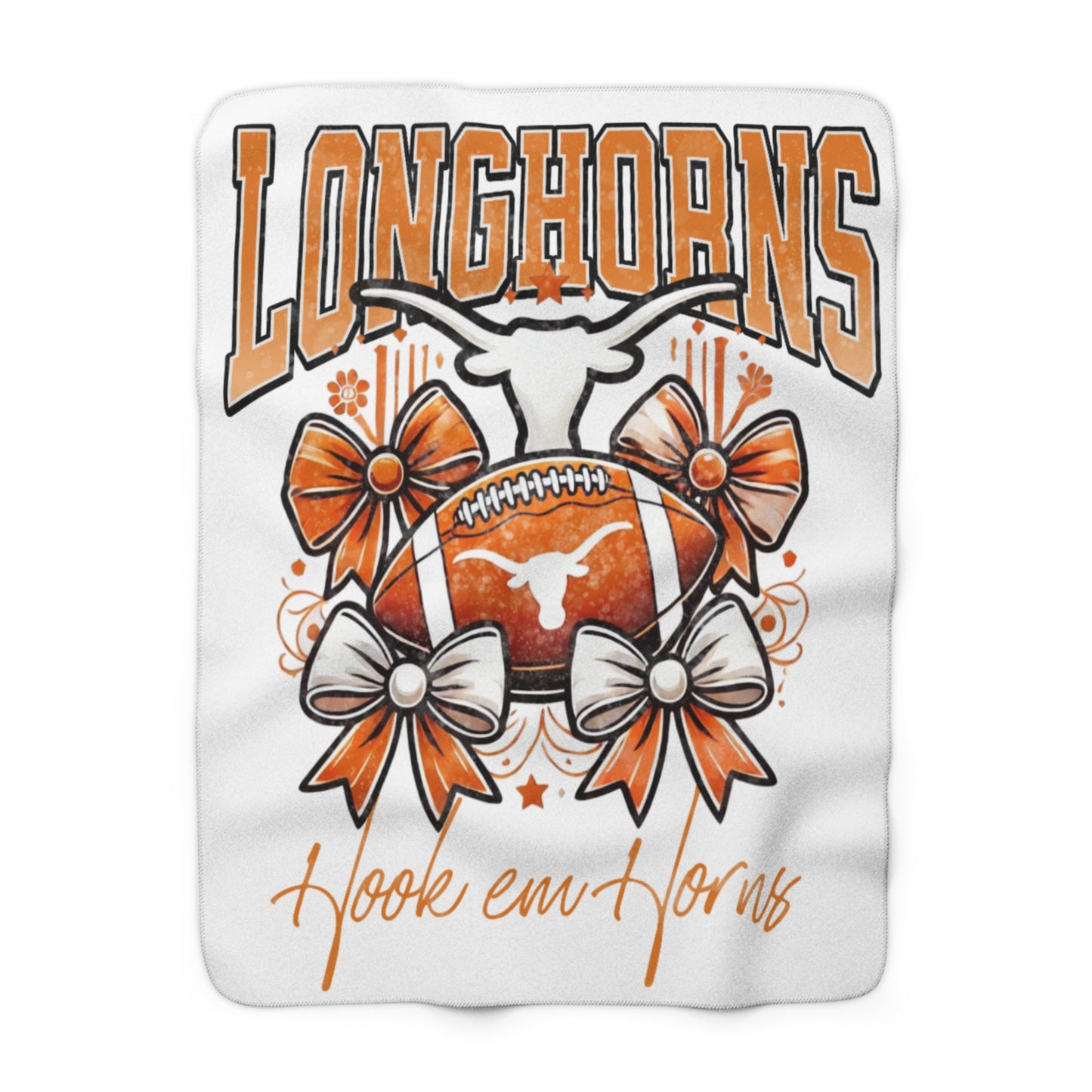 Texas Sherpa Fleece Blanket, Cozy Throw for Home, Gift for Texas Fans, Dorm Accessory