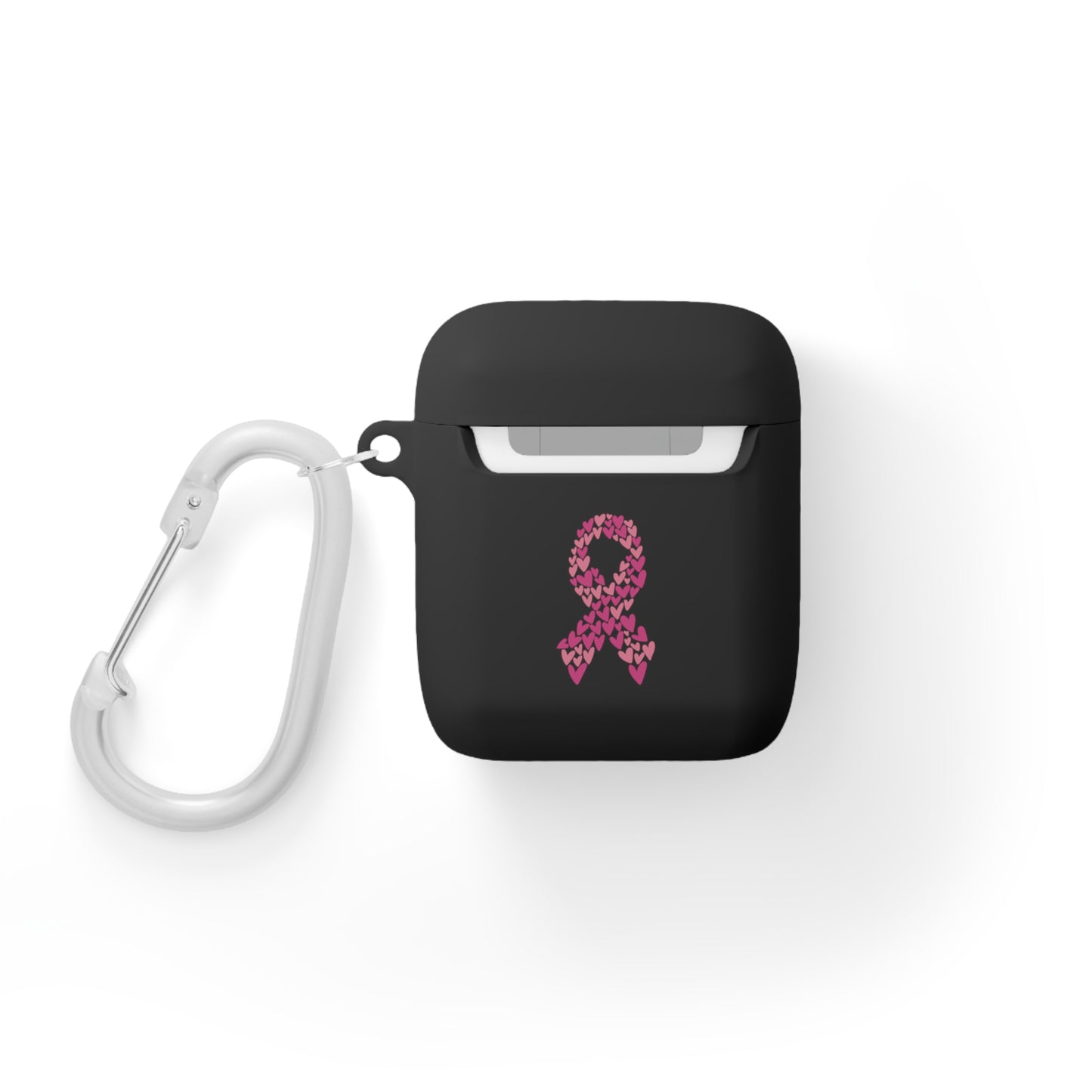 Cancer Awareness AirPods Case Cover, Pink Ribbon Design, Gift for Cancer Fighters, Supportive Tech Accessory, Breast Cancer Month