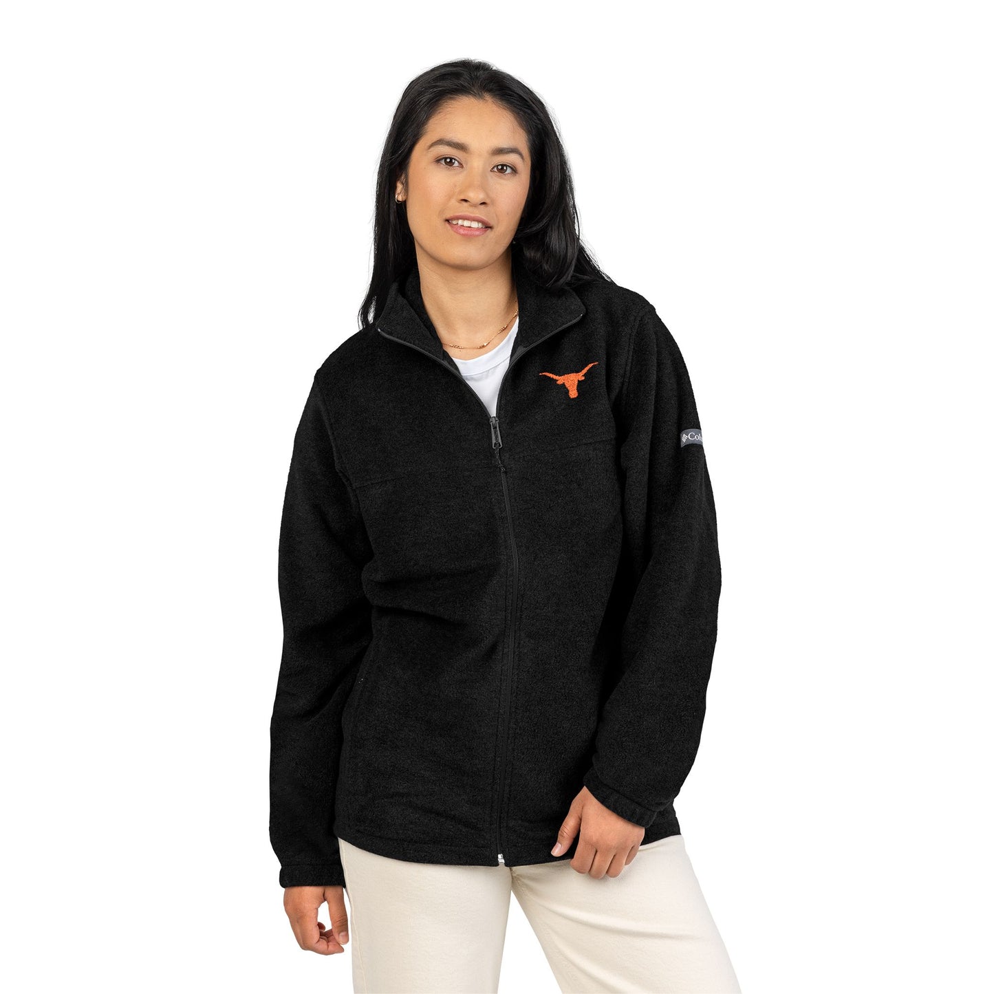The University of Texas Longhorns Embroidered Columbia Fleece Jacket, Cozy Unisex Jacket, University of Texas Longhorns, UT Jacket