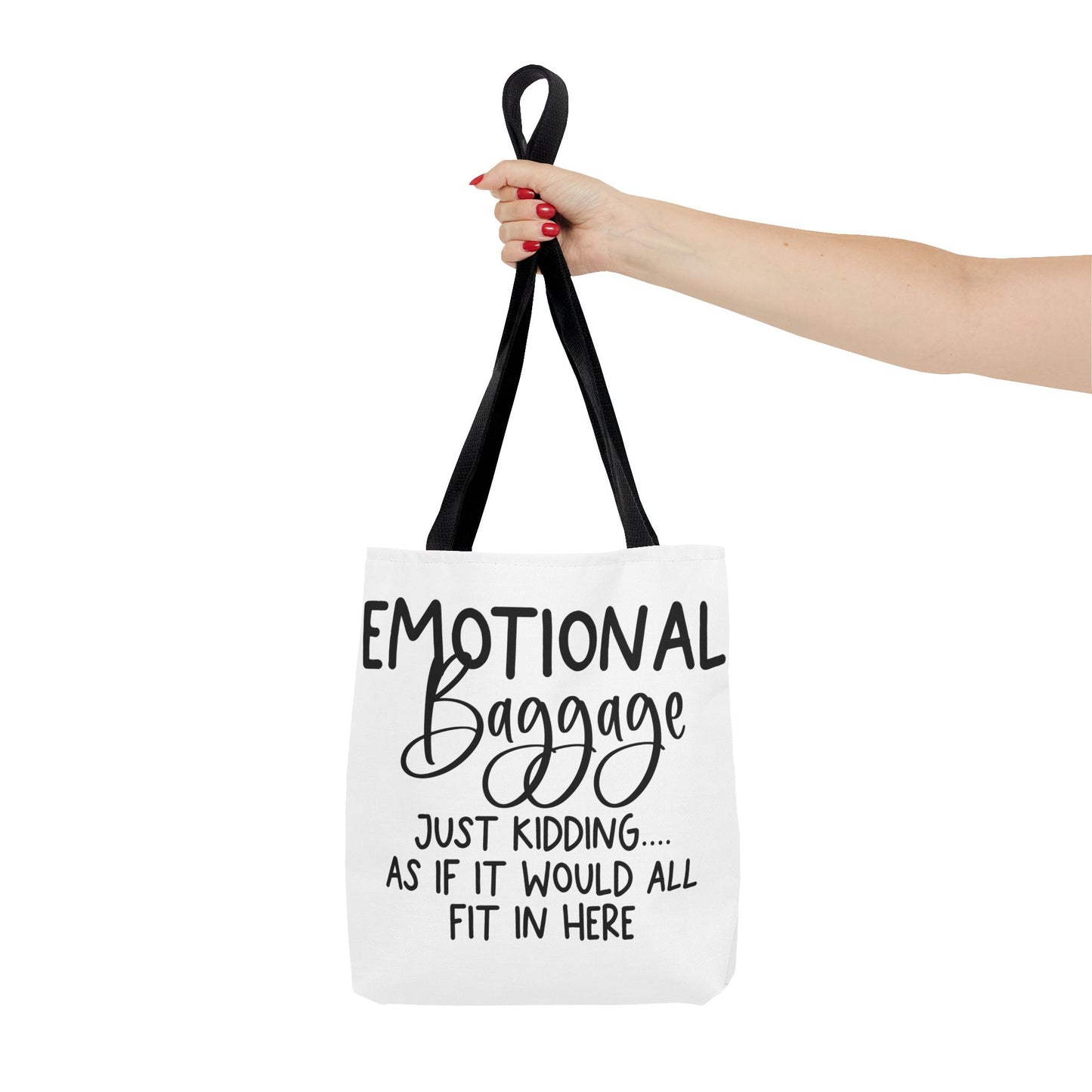 Emotional Baggage Tote Bag, Funny Quote Tote, Ideal Gift for Friends, Stylish Carryall for Everyday Use, Great for Travel and Shopping