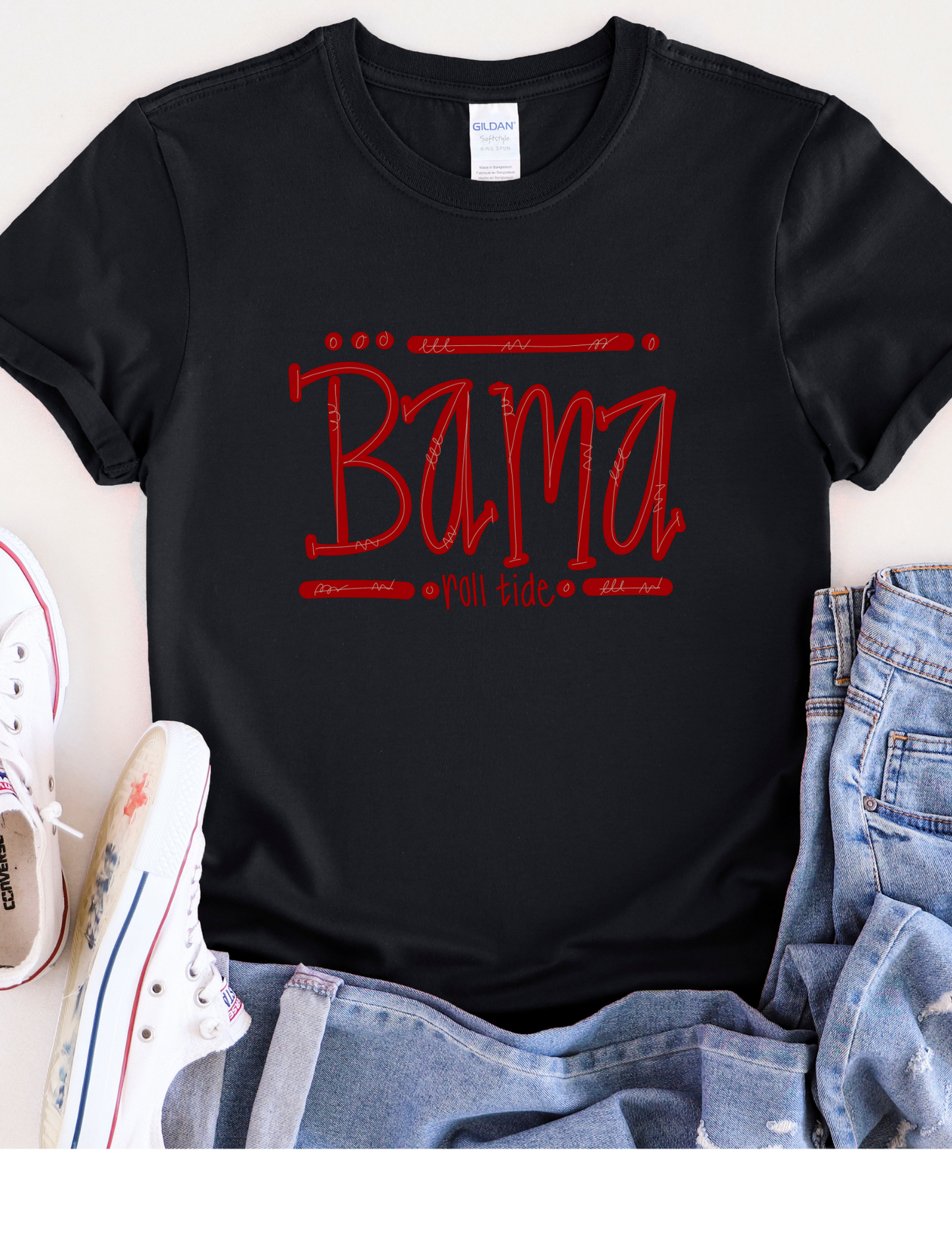 Bama Tee | Southern Game Day Shirt | Cute Alabama Football Spirit Shirt | Unisex Gildan Softstyle | Game Day Gear | Graduation Gift