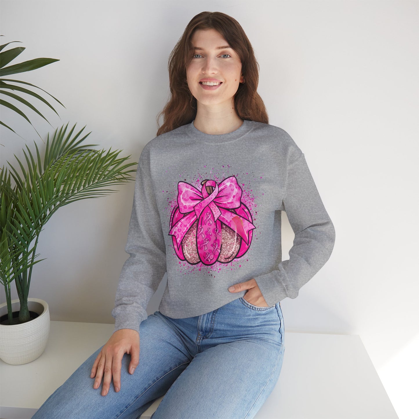 Breast Cancer Awareness, Find the Cure, Inspirational Crewneck Sweatshirt, Faith-Based Fashion, Motivational Gift