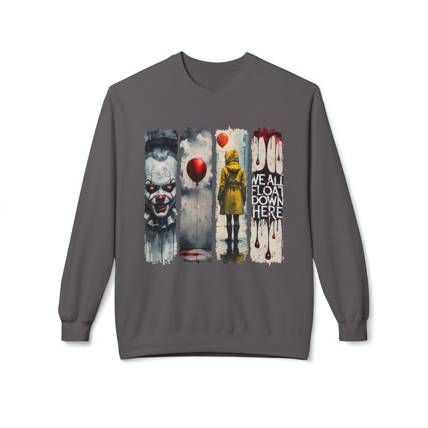 Halloween Crewneck Sweatshirt, We All Float Down Here, Horror Sweatshirt, IT Halloween, Scary Sweatshirt