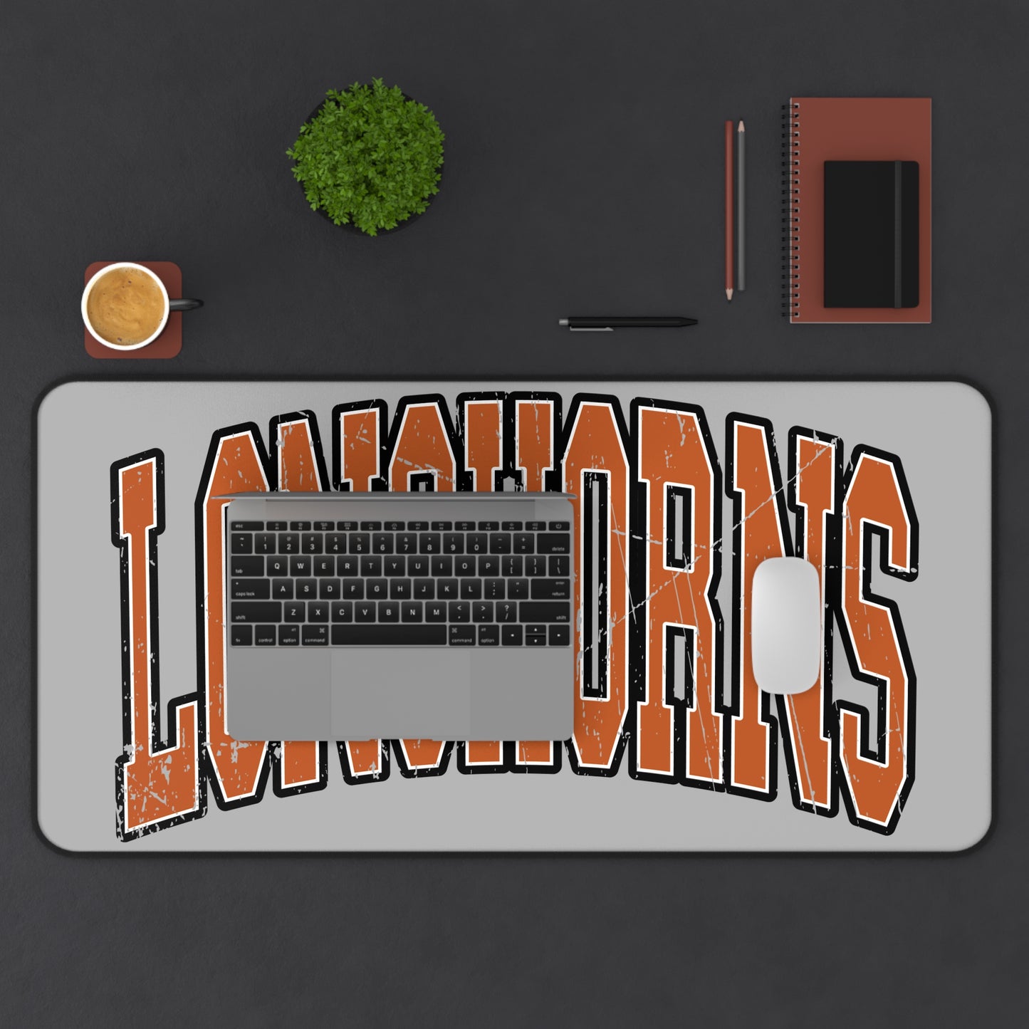 Texas Pride Desk Mat | Rustic Collegiate Style Mouse Pad