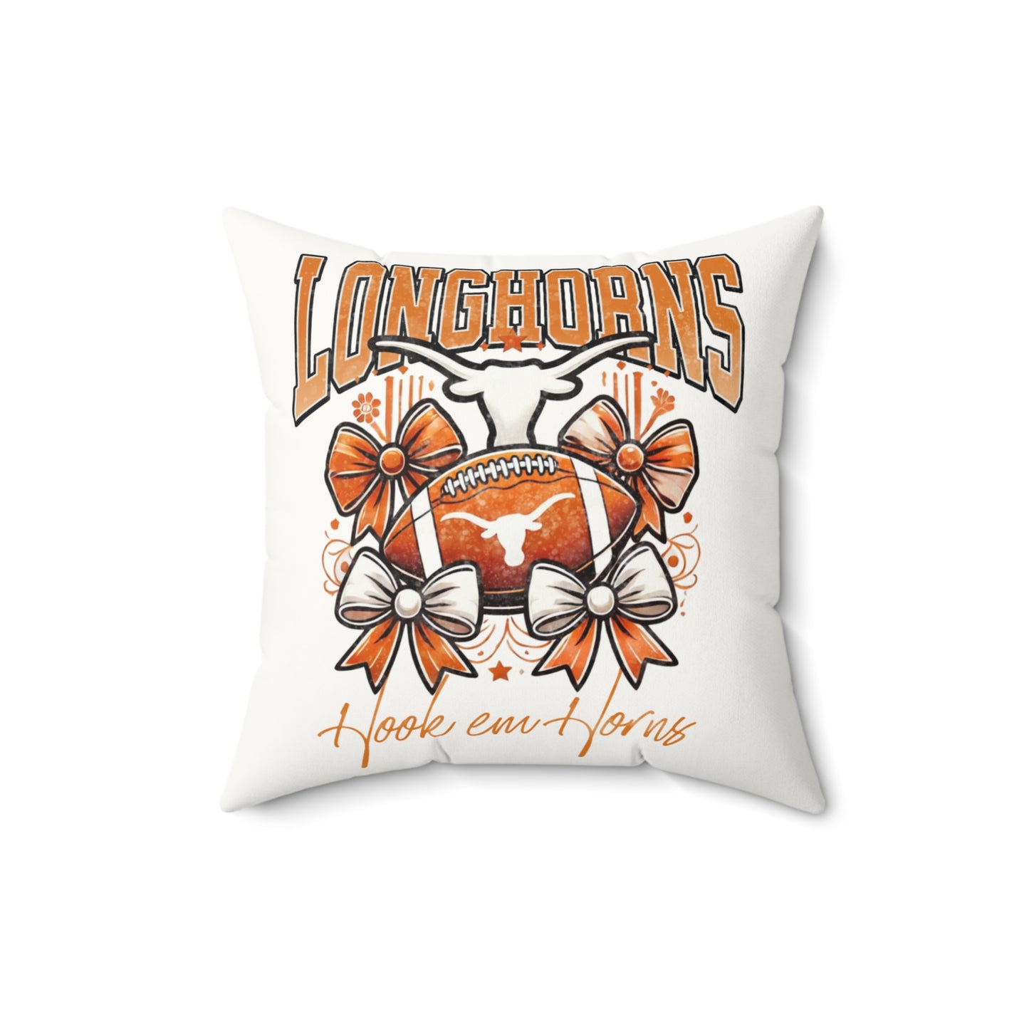 University of Texas Dorm Decor, College Throw Pillow, Longhorn Fan Gift, Texas Home Decor, UT Austin, University of Texas