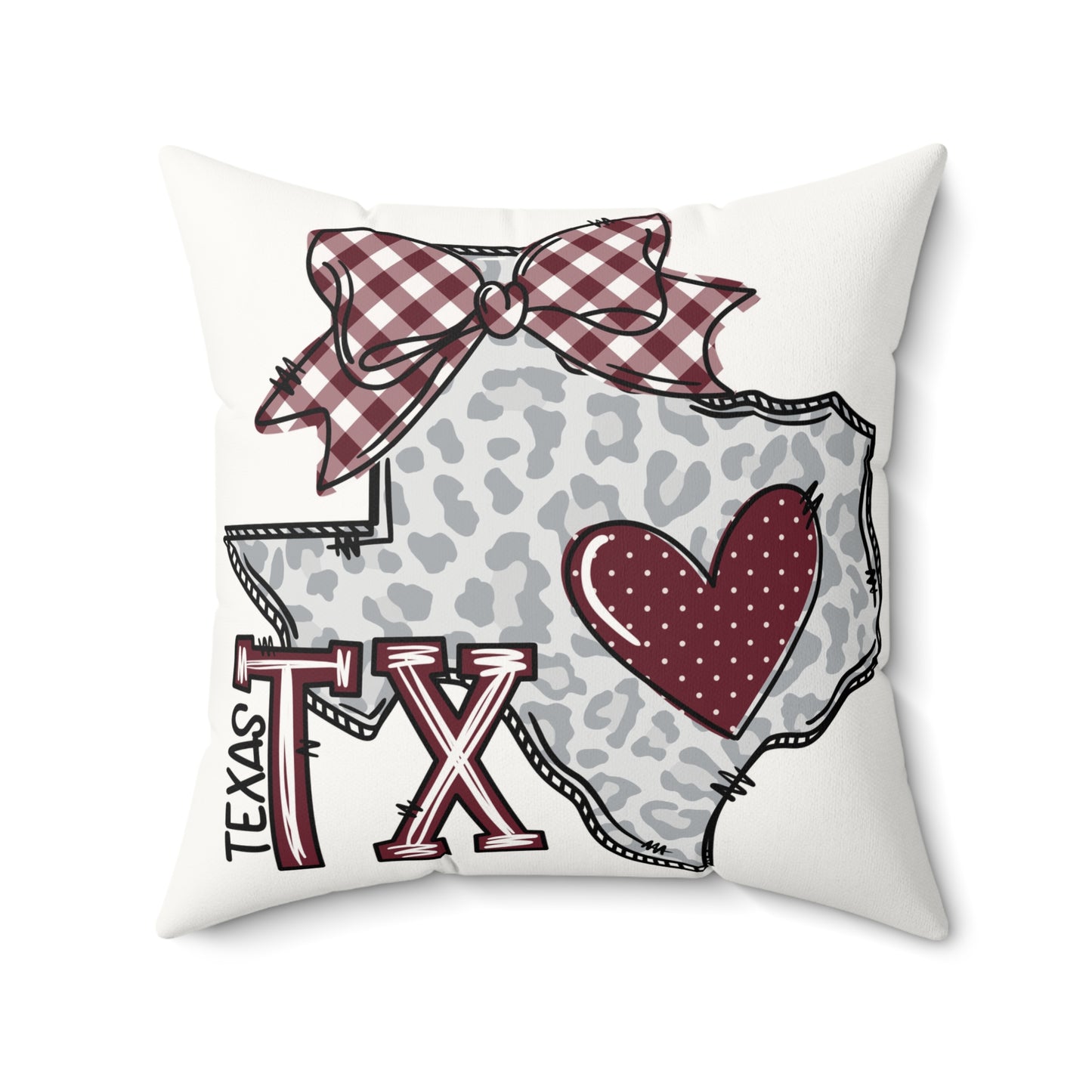 Aggie Faux Suede Throw Pillow, Dorm Decorations, College Gifts Single Side Print, Aggie Pride Home Decor