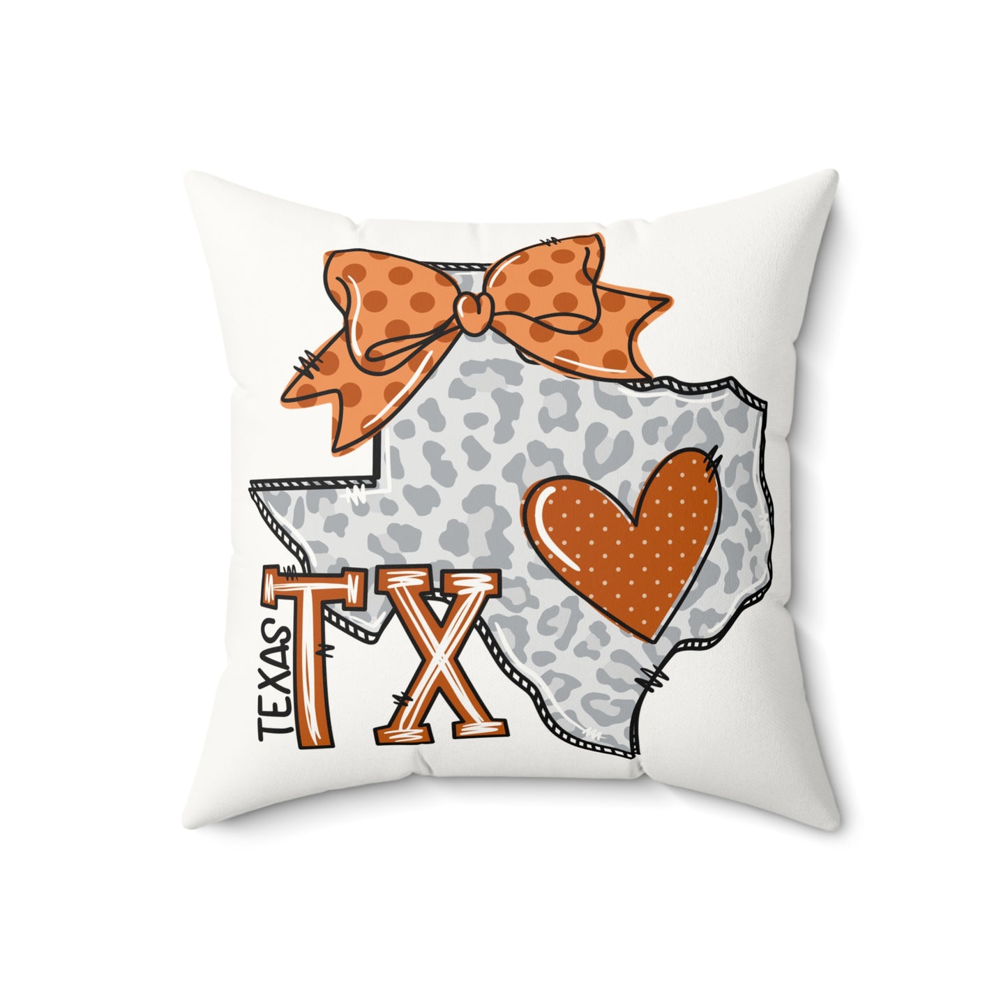 University of Texas Dorm Decor, College Throw Pillow, Longhorn Fan Gift, Texas Home Decor, UT Austin, University of Texas
