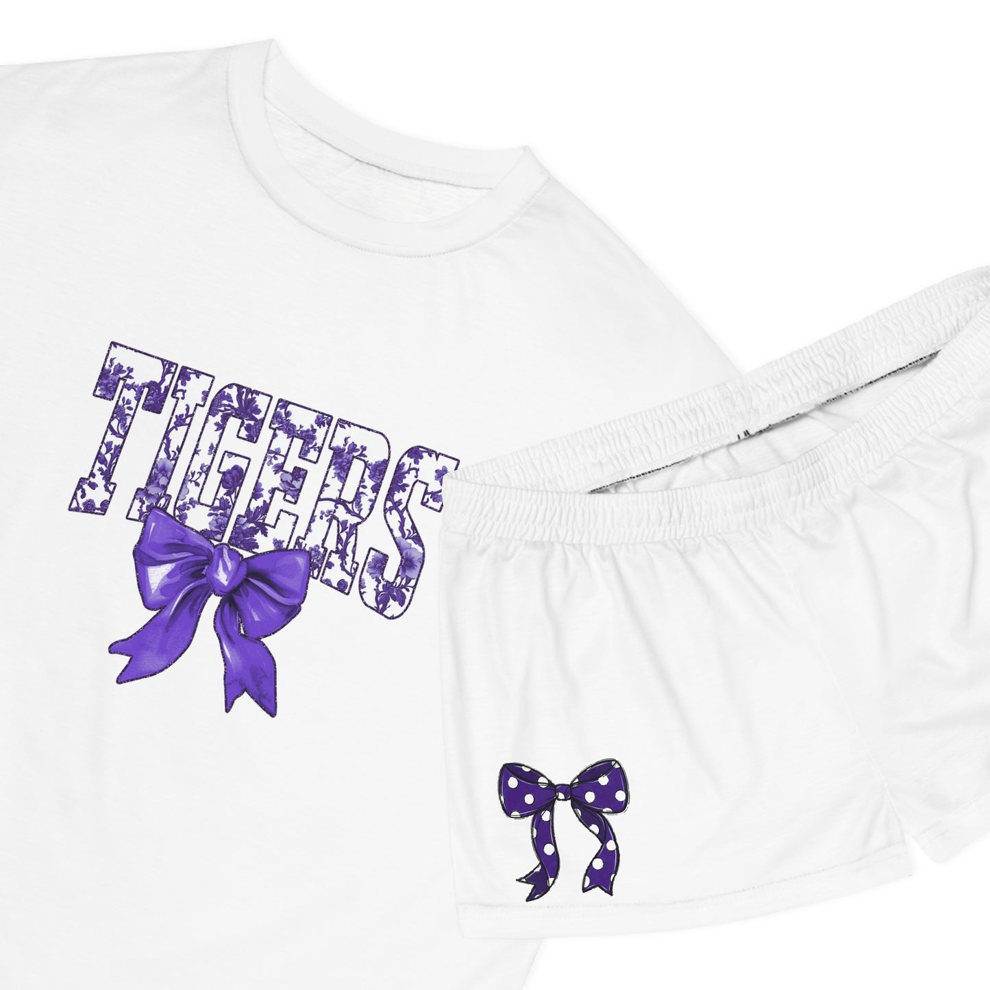 Louisiana State University pajama set with shorts, Geaux Tigers, Tigers, Gift for Her, Tiger Pride, Sleepwear, Louisiana, LSU