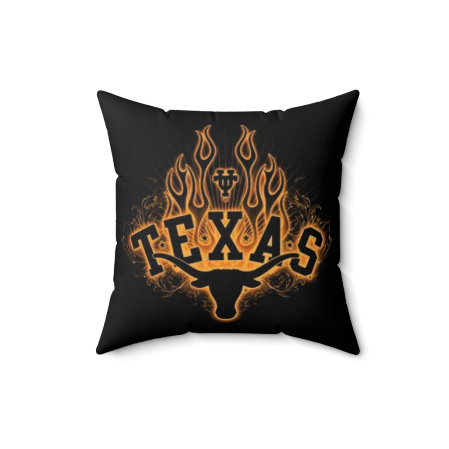 Square Pillow, University of Texas Dorm Decor, Faux Suede Cushion, College Throw Pillow, Longhorn Fan Gift, Texas Home Decor, UT Austin