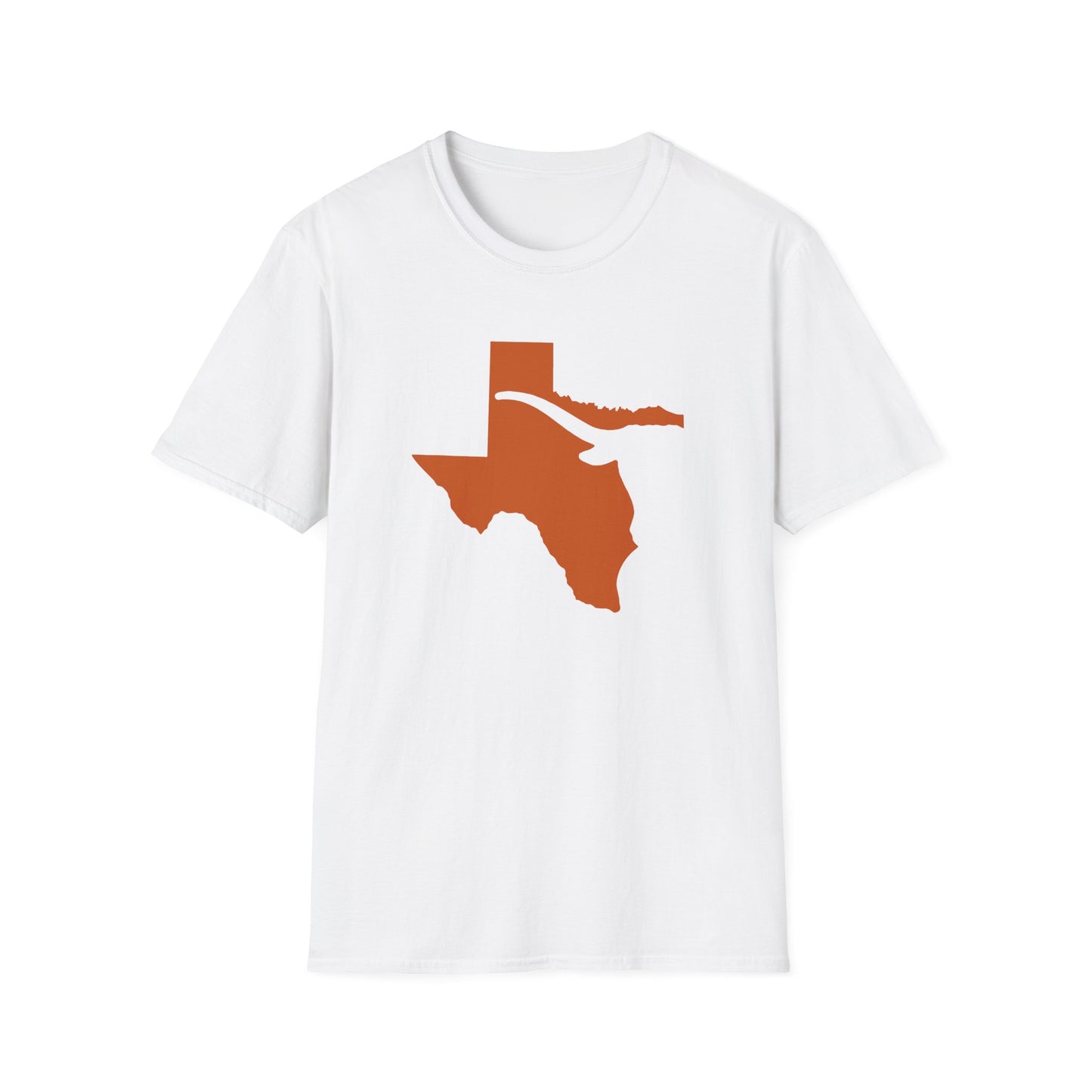 Texas Pride Tee | Burnt Orange State Outline Shirt | Southern Spirit Unisex Softstyle | Graduation Gift