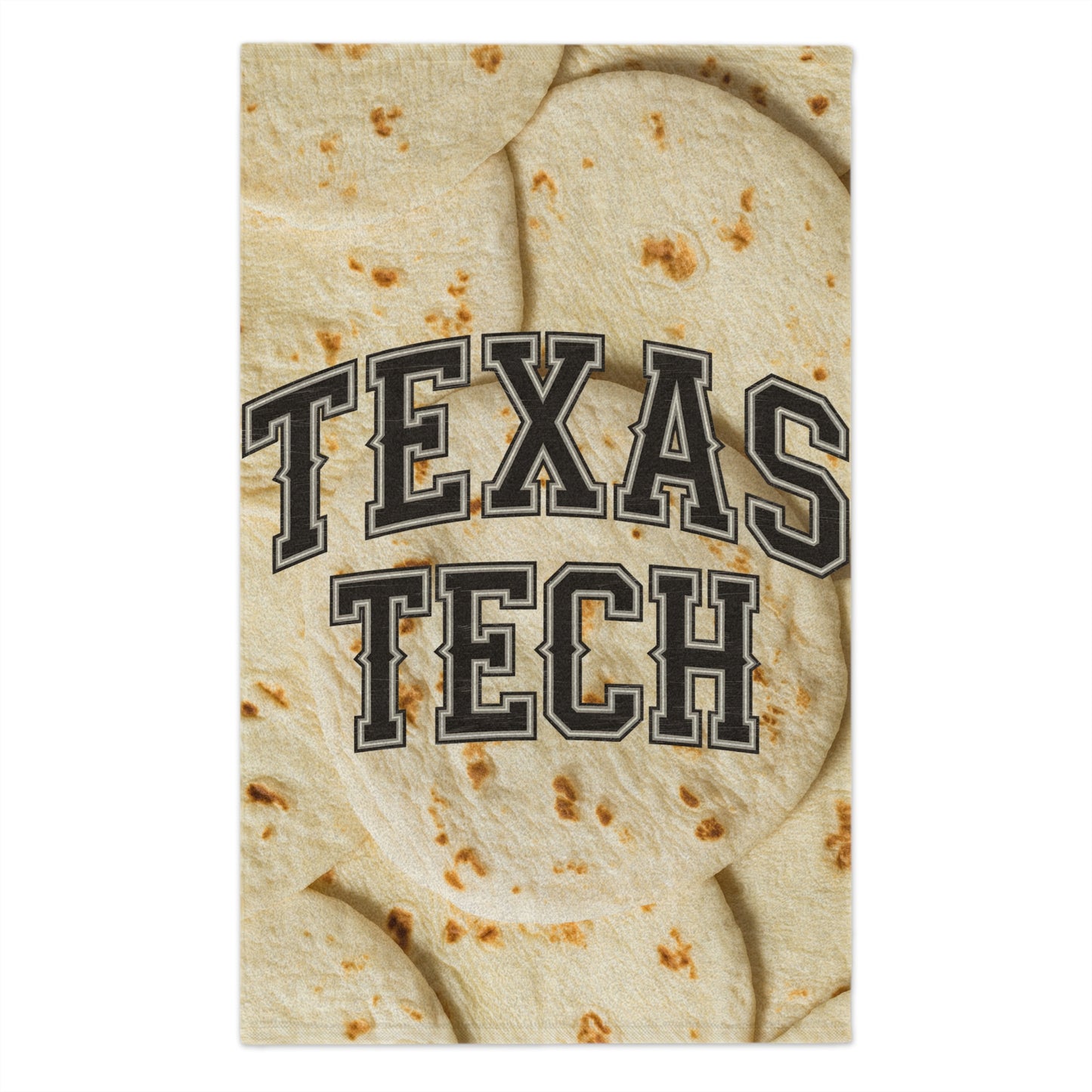 Tortilla Toss Rally Towel | Lubbock Game Day Spirit Towel | Funny College Sports Gift | Red and White Tailgate Accessory | Texas Pride