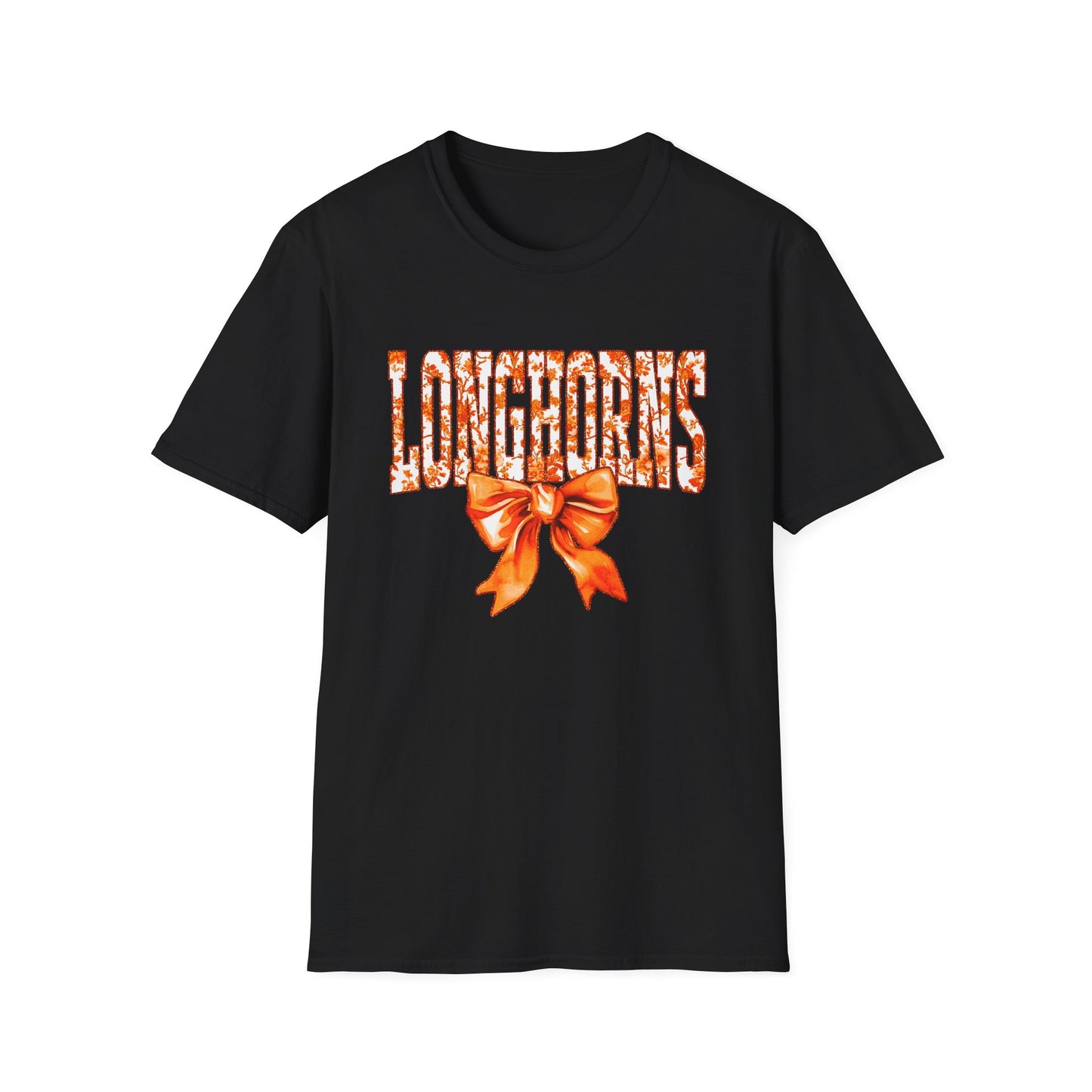 Texas Longhorns Floral Softstyle T-Shirt, Unisex Graphic Tee, Perfect Gift for Texans, Casual Wear, Travel Souvenir