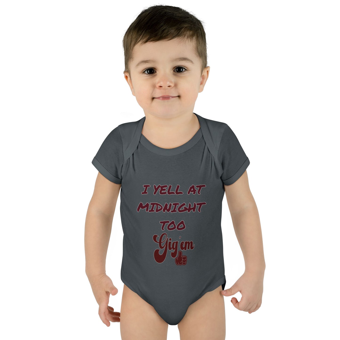I Yell at Midnight Too Aggies Baby Onesie, Midnight Yeller Baby, Funny Baby Gift, Newborn Outfit, Baby Shower Present, Aggies