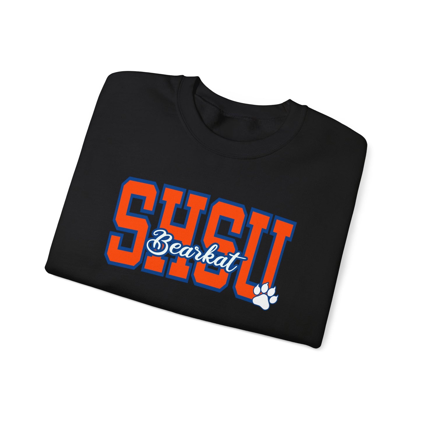 Sam Houston State University Sweatshirt | Bearkat Sleeve Print, Sam Houston State Crewneck | Printed Sleeve Game Day Sweatshirt, Bearkats