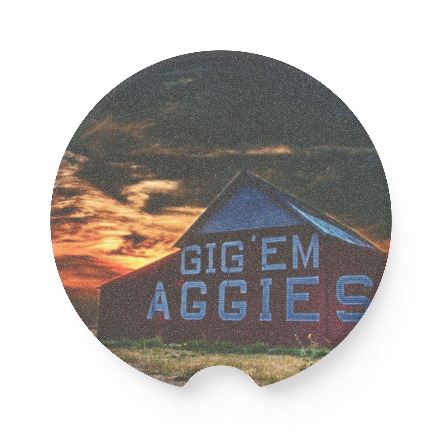 Aggies Barn Car Coaster, Fun Gift for Aggie Fans | Stocking Stuffer,  Aggie Car Decor, College Car Accessory