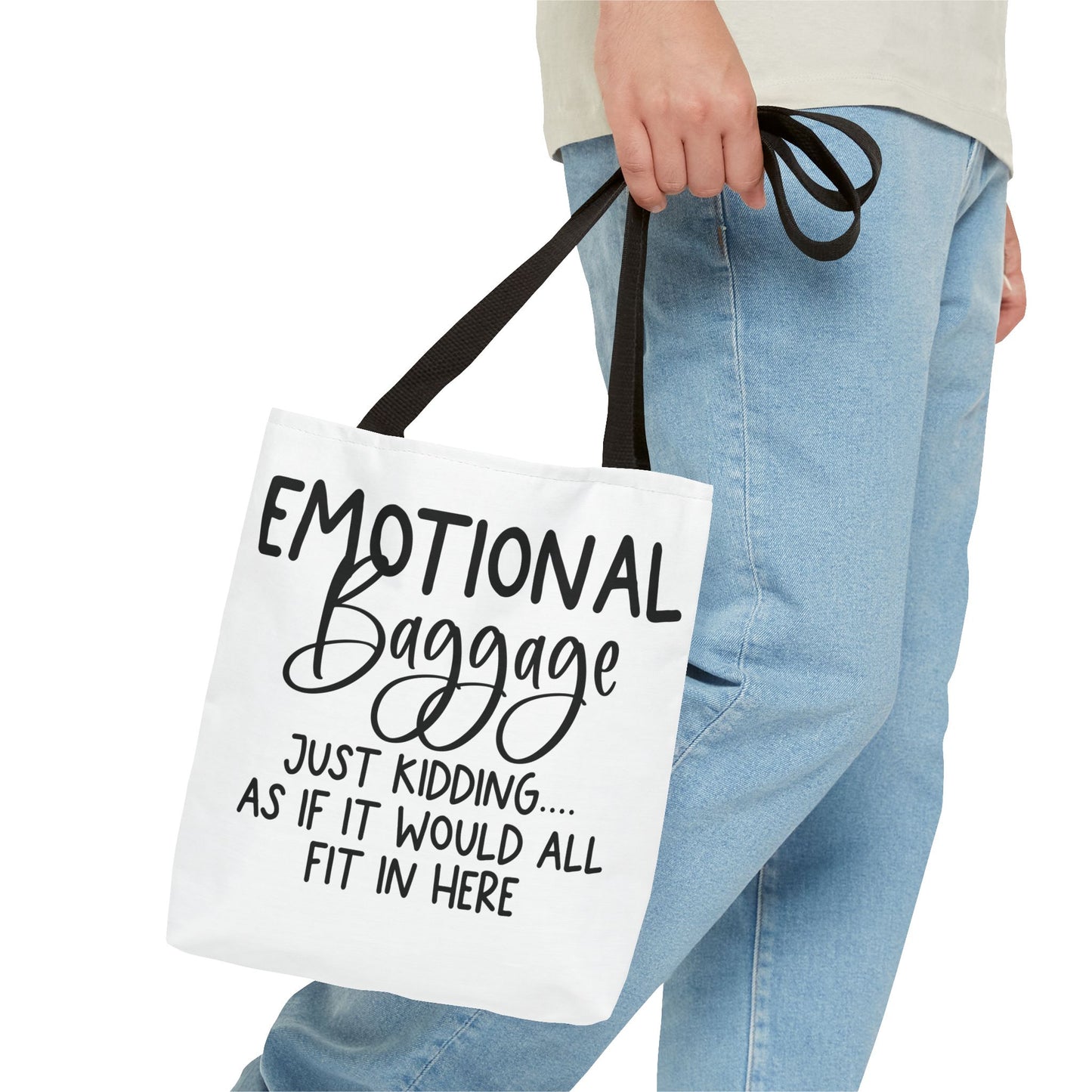 Emotional Baggage Tote Bag, Funny Quote Tote, Ideal Gift for Friends, Stylish Carryall for Everyday Use, Great for Travel and Shopping