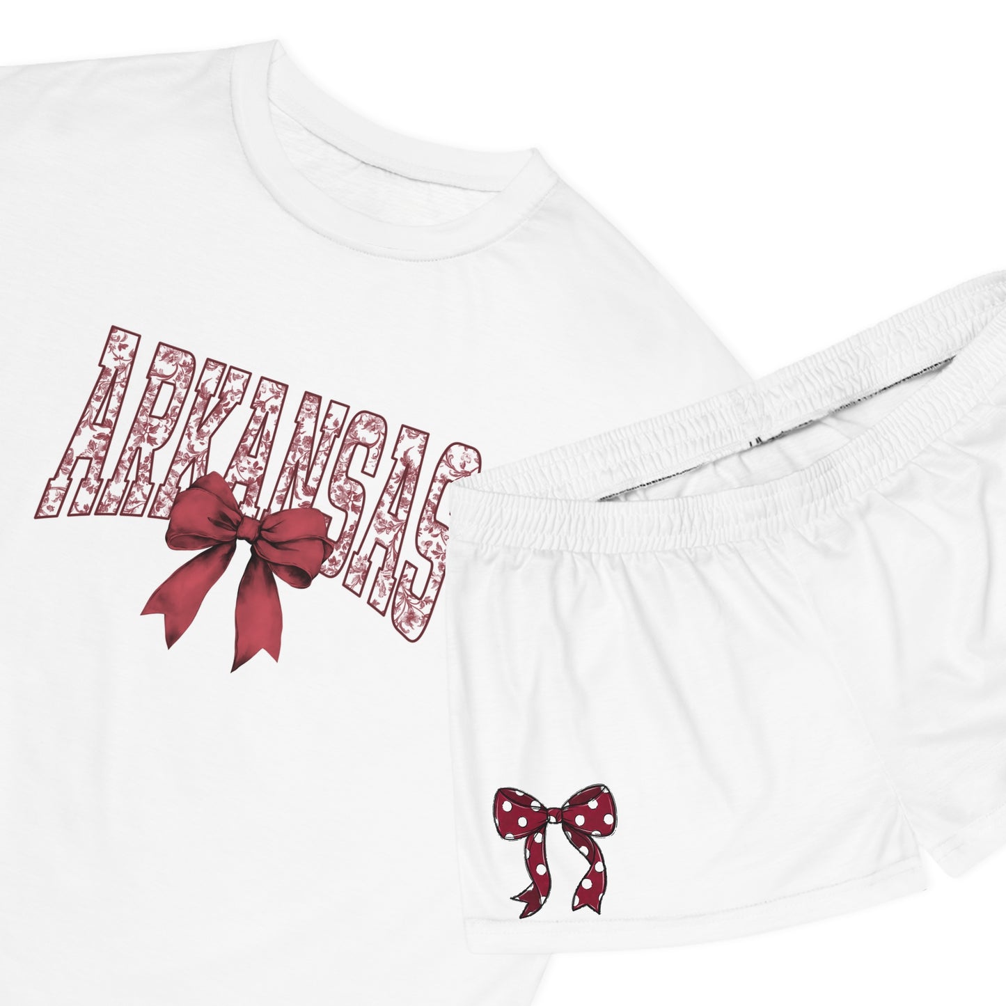 University of Arkansas pajama set with shorts, Arkansas, Razorback, Gift for Her, Razorback Pride, Woo Pig Sooie, Hogs