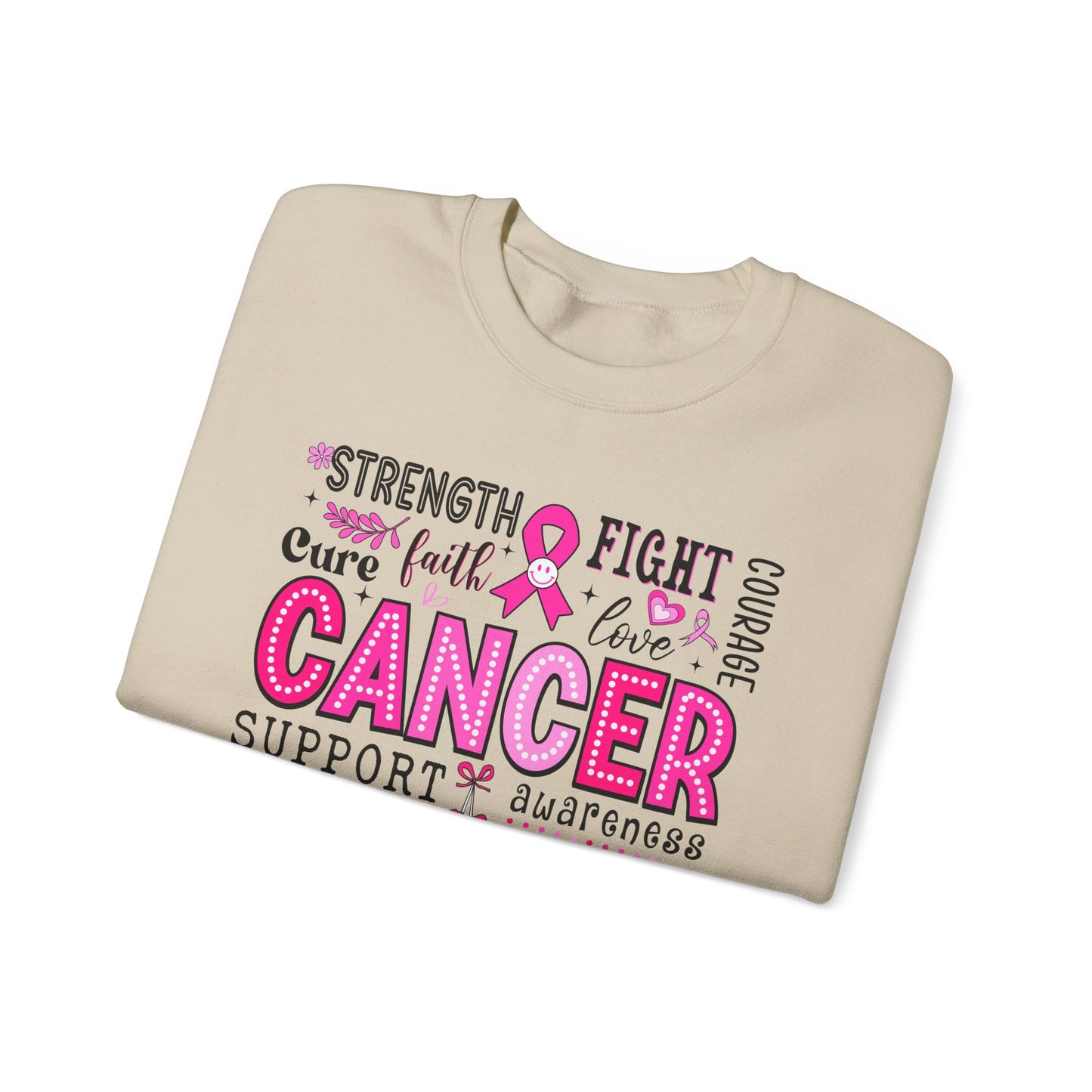 Breast Cancer Awareness, Find the Cure, Inspirational Crewneck Sweatshirt, Faith-Based Fashion, Motivational Gift