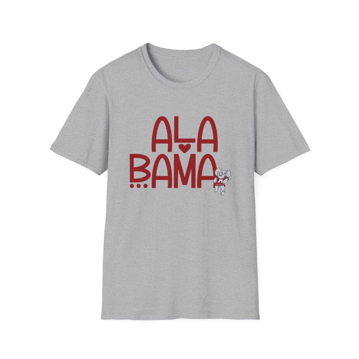 Alabama Tee | Southern Game Day Shirt | Cute Crimson Graphic T-Shirt | Alabama Pride Unisex Top | Gildan Softstyle | Game Day Gear