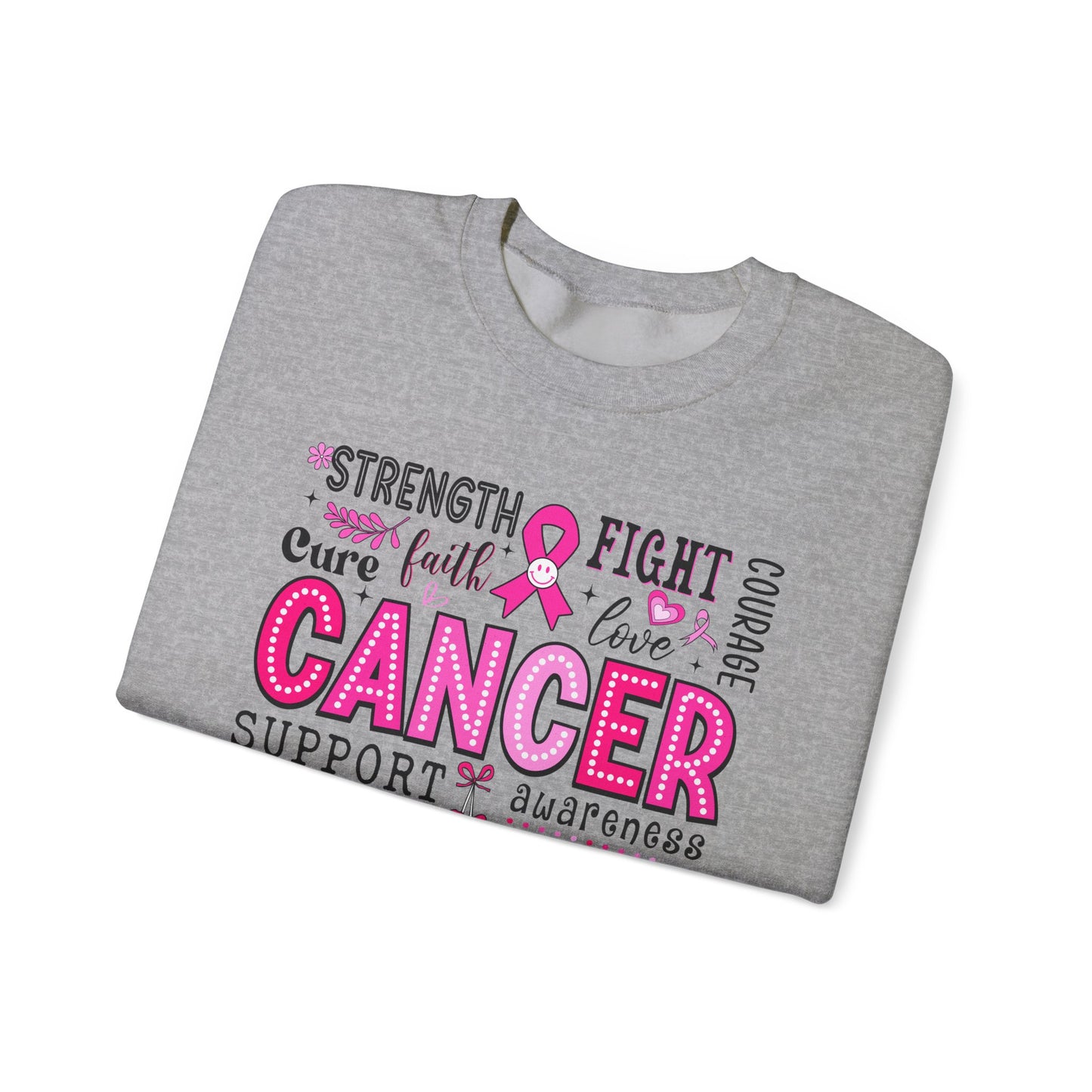 Breast Cancer Awareness, Find the Cure, Inspirational Crewneck Sweatshirt, Faith-Based Fashion, Motivational Gift