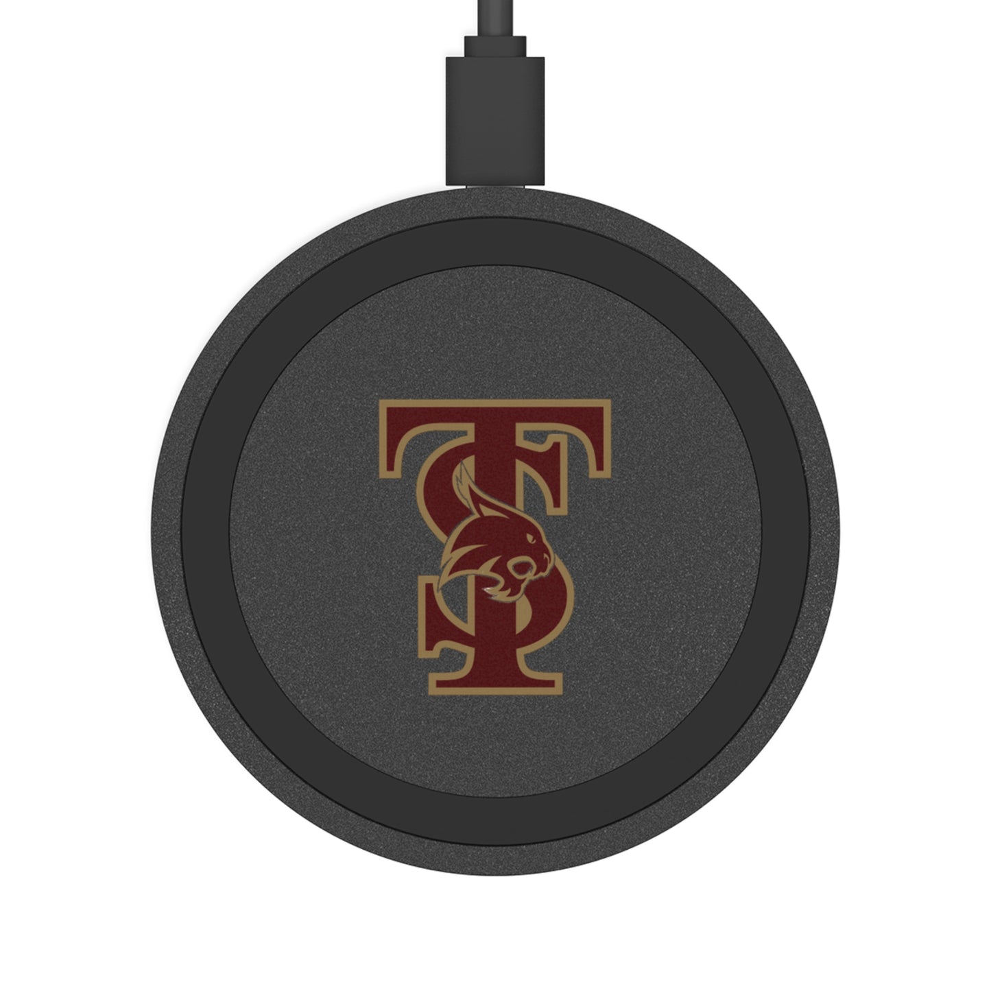 Texas State University Wireless Charging Pad, Dorm Room Decor, College Student Tech Accessory, Graduation Present, Desk Organizer