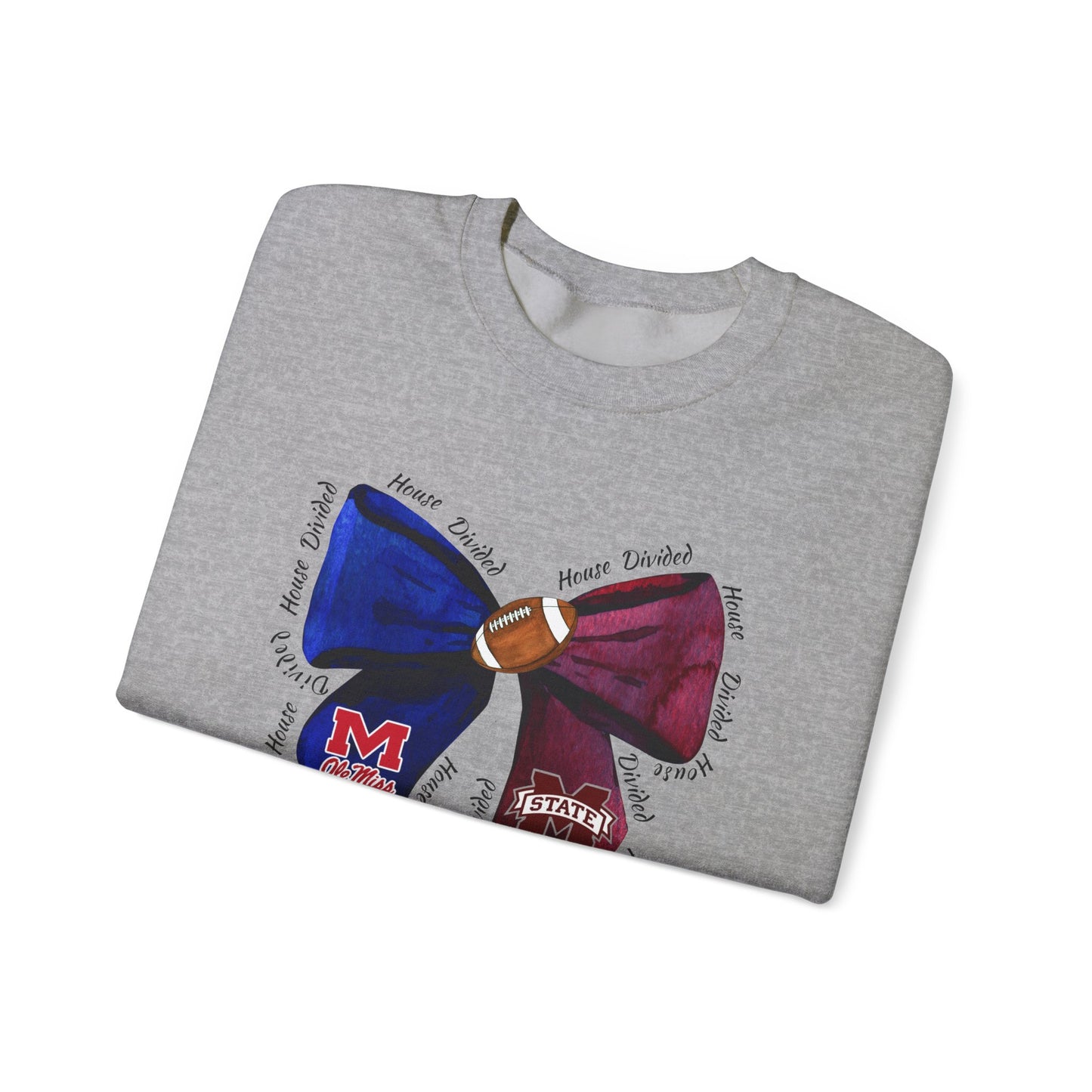 House Divided Sweatshirt | Mississippi Bow Design | Egg Bowl Rivalry | Cute Game Day Outfit for Women