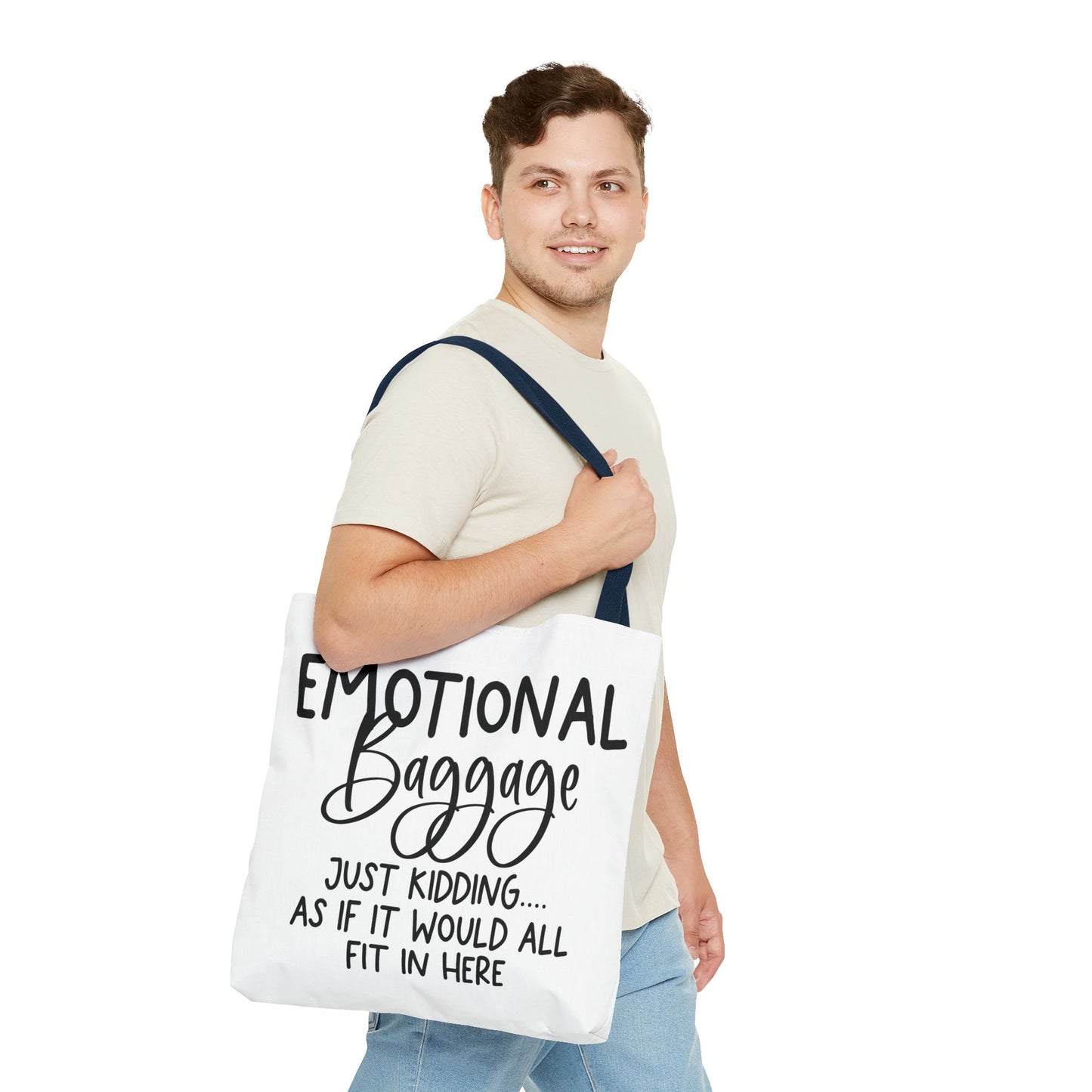 Emotional Baggage Tote Bag, Funny Quote Tote, Ideal Gift for Friends, Stylish Carryall for Everyday Use, Great for Travel and Shopping