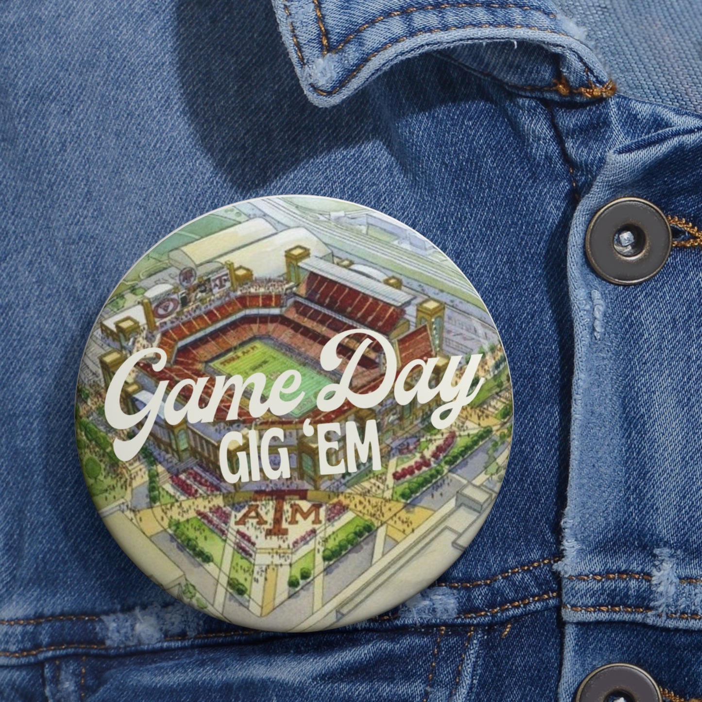 Aggies Game Day Pin | Aggie Game Day Accessory | Aggie Game Day Pin | Aggie Spirit Wear, Game Day Pin, Button