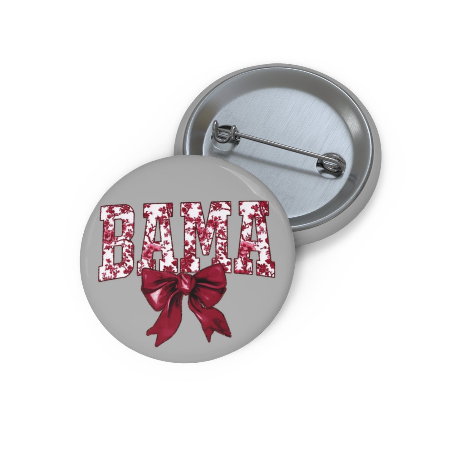 University of Alabama BAMA Floral Button Pin | Crimson Tide Game Day Accessory, Game Day Pin