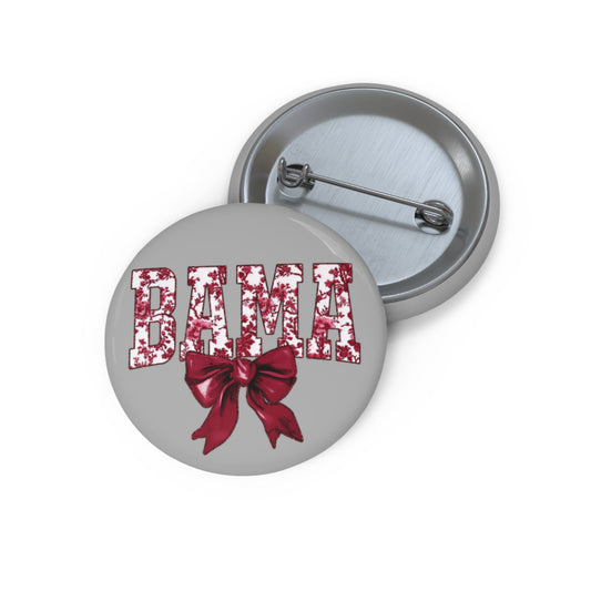 University of Alabama BAMA Floral Button Pin | Crimson Tide Game Day Accessory, Game Day Pin