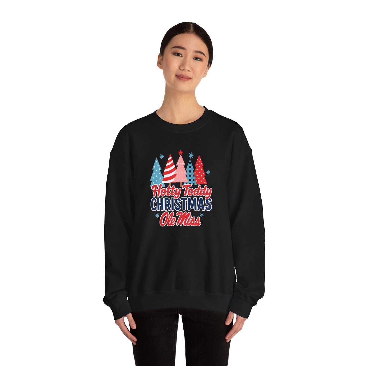 Ole Miss Festive Christmas Sweatshirt, Holiday Cheer, Unisex Crewneck, Ole Miss Pride, Hotty Toddy, Rebels, University of Mississippi