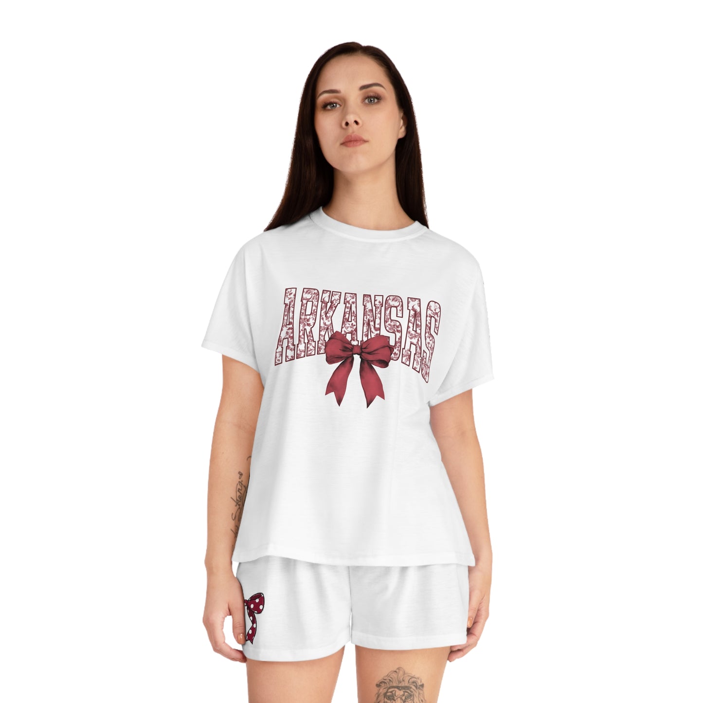 University of Arkansas pajama set with shorts, Arkansas, Razorback, Gift for Her, Razorback Pride, Woo Pig Sooie, Hogs
