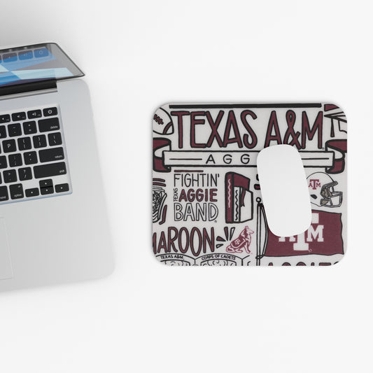 Aggies Mouse Pad | College Football Gift, Desk Accessory, Office Decor, Student Essentials, Sports Fan Merchandise, Dorm Room Accessory