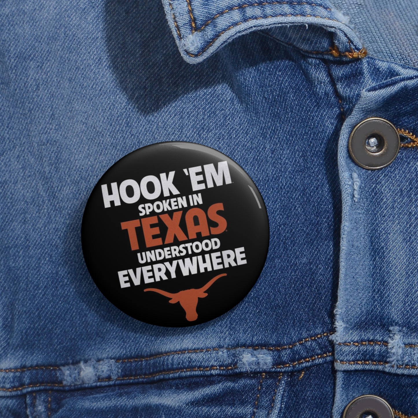 Texas Game Day Button | Texas Pride Pin | Funny Southern Accessory | Game Day Accessory | Student Gift