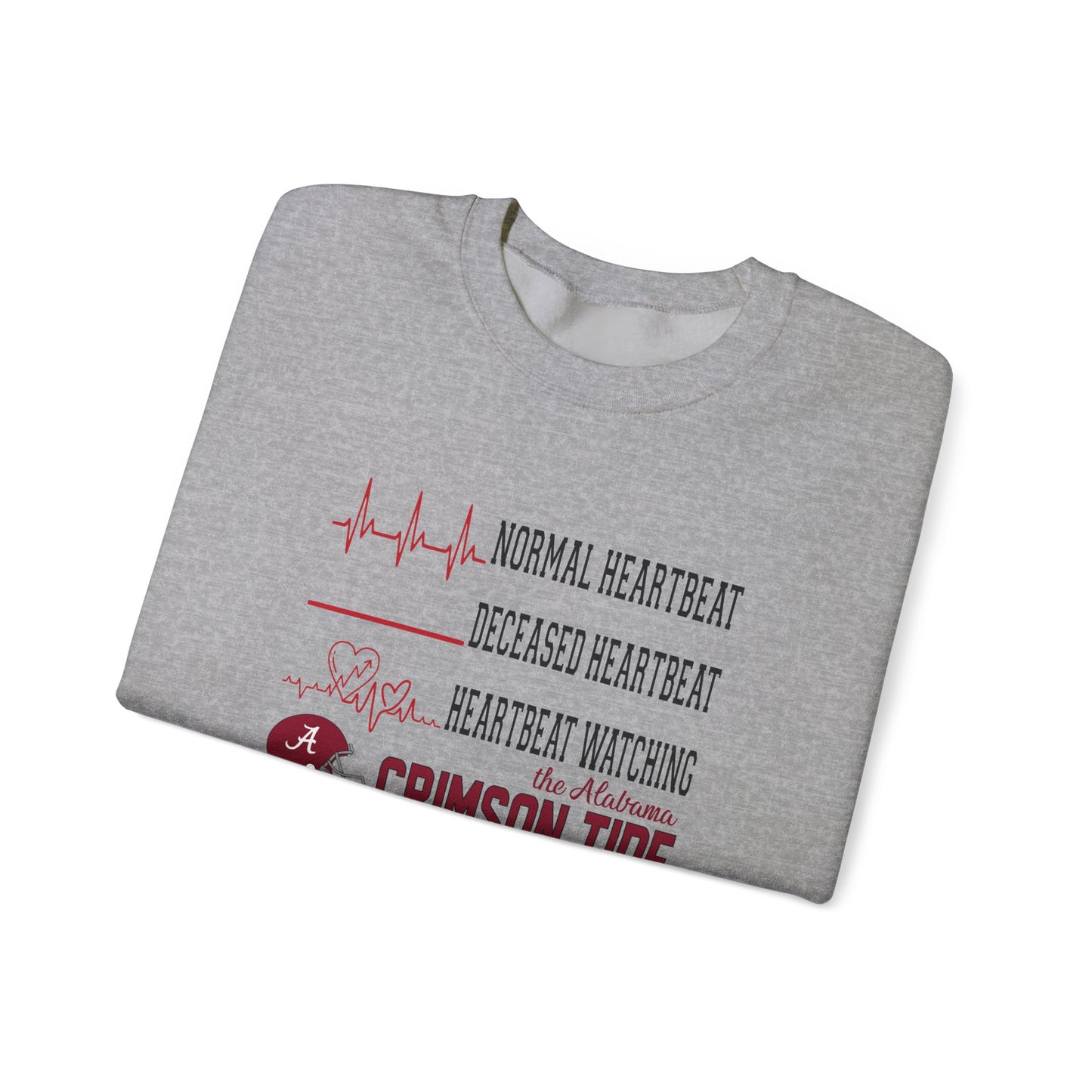 Alabama Crimson Tide Heart Rate Shirt | Funny Game Day Tee | Normal, Deceased, and Crimson Tide Heart Rate | Roll Tide Football Shirt