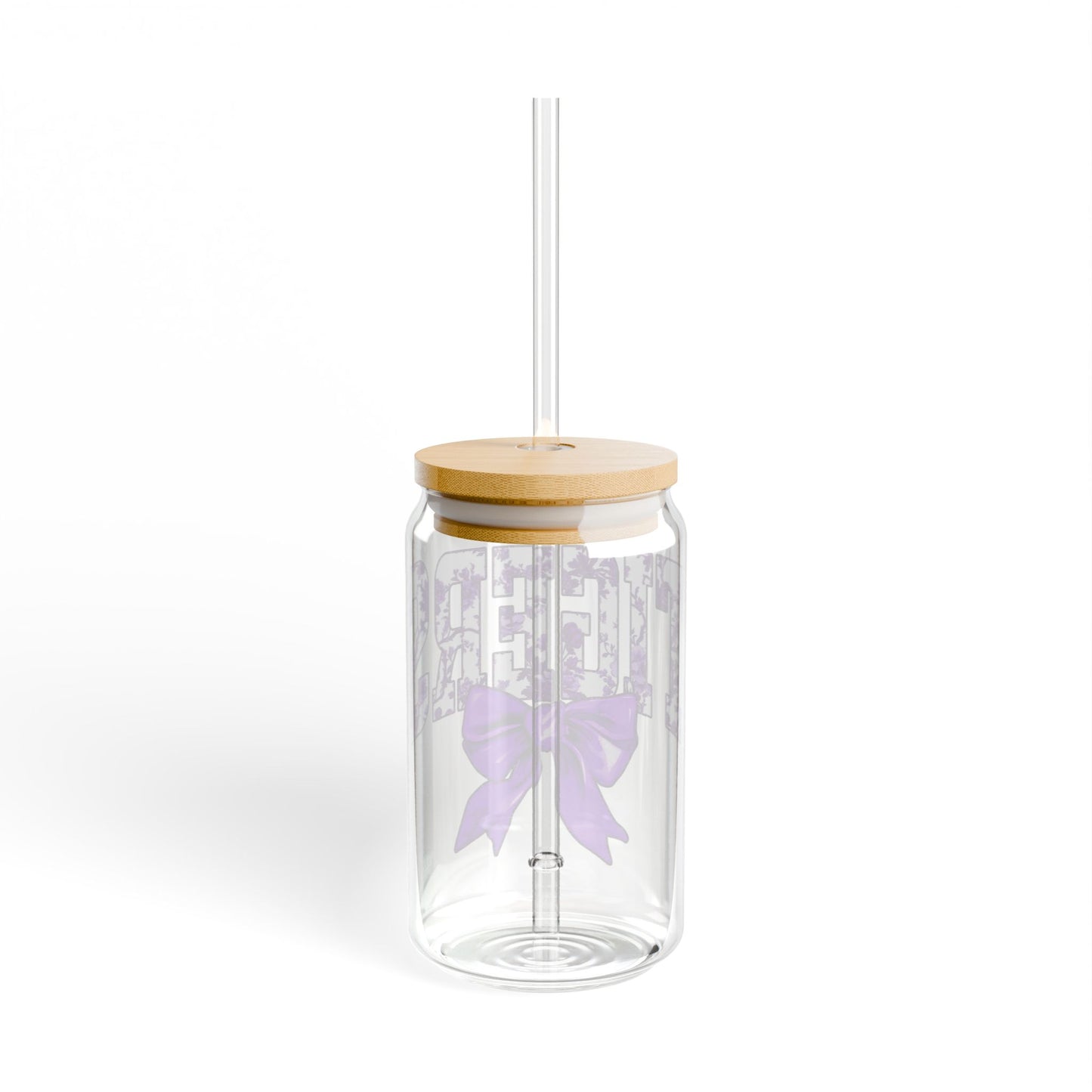 Louisiana State University 16oz Glass with Cute Bow | LSU Tumbler, LSU Glass Tumbler, Tigers Glass Tumbler