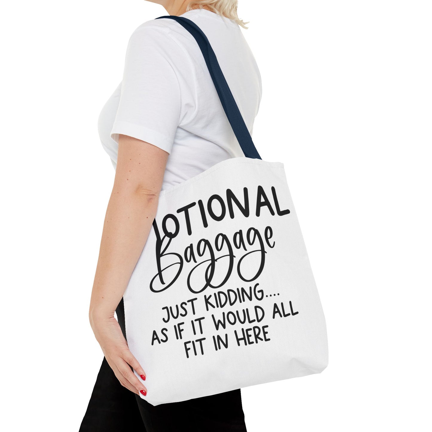 Emotional Baggage Tote Bag, Funny Quote Tote, Ideal Gift for Friends, Stylish Carryall for Everyday Use, Great for Travel and Shopping