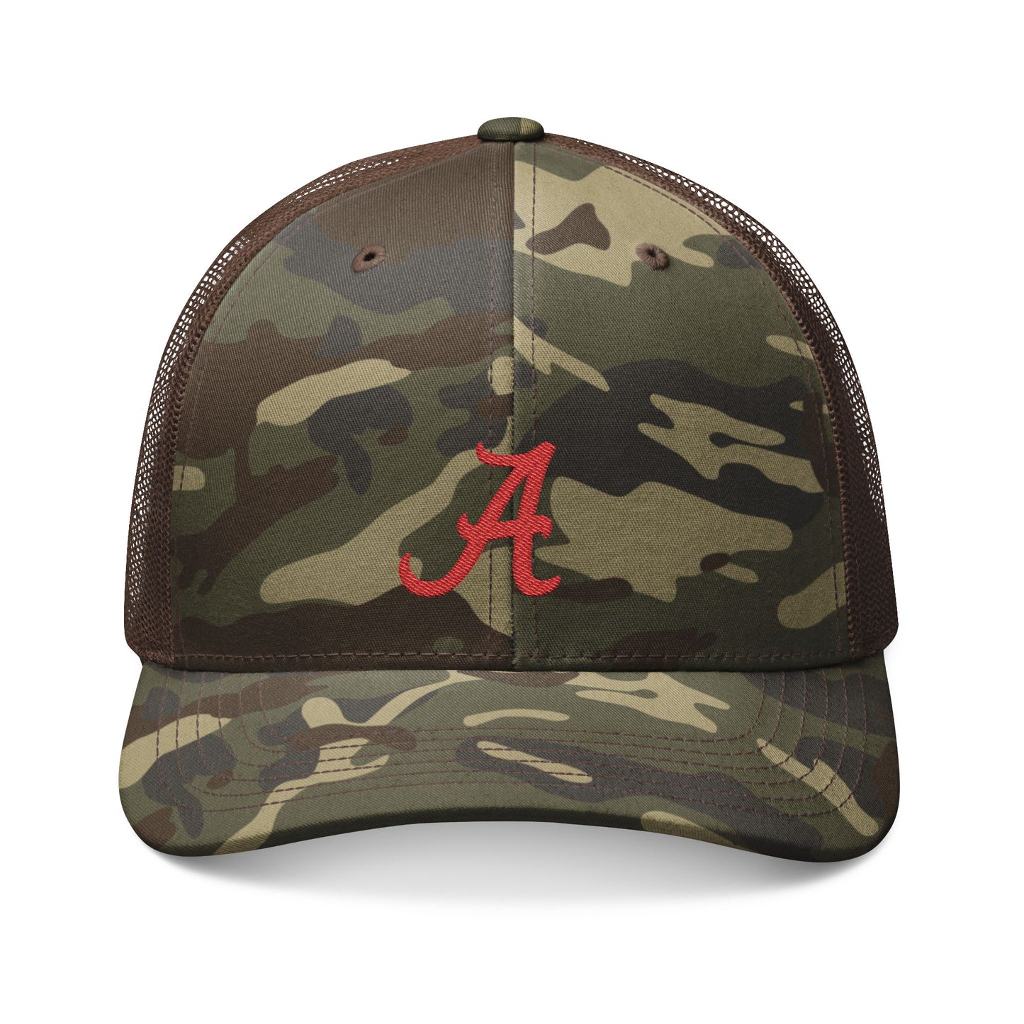 University of Alabama Roll Tide Embroidered Camouflage Trucker Hat, Crimson Tide Camo Baseball Hat, Alabama Fan Gift, Sports Team