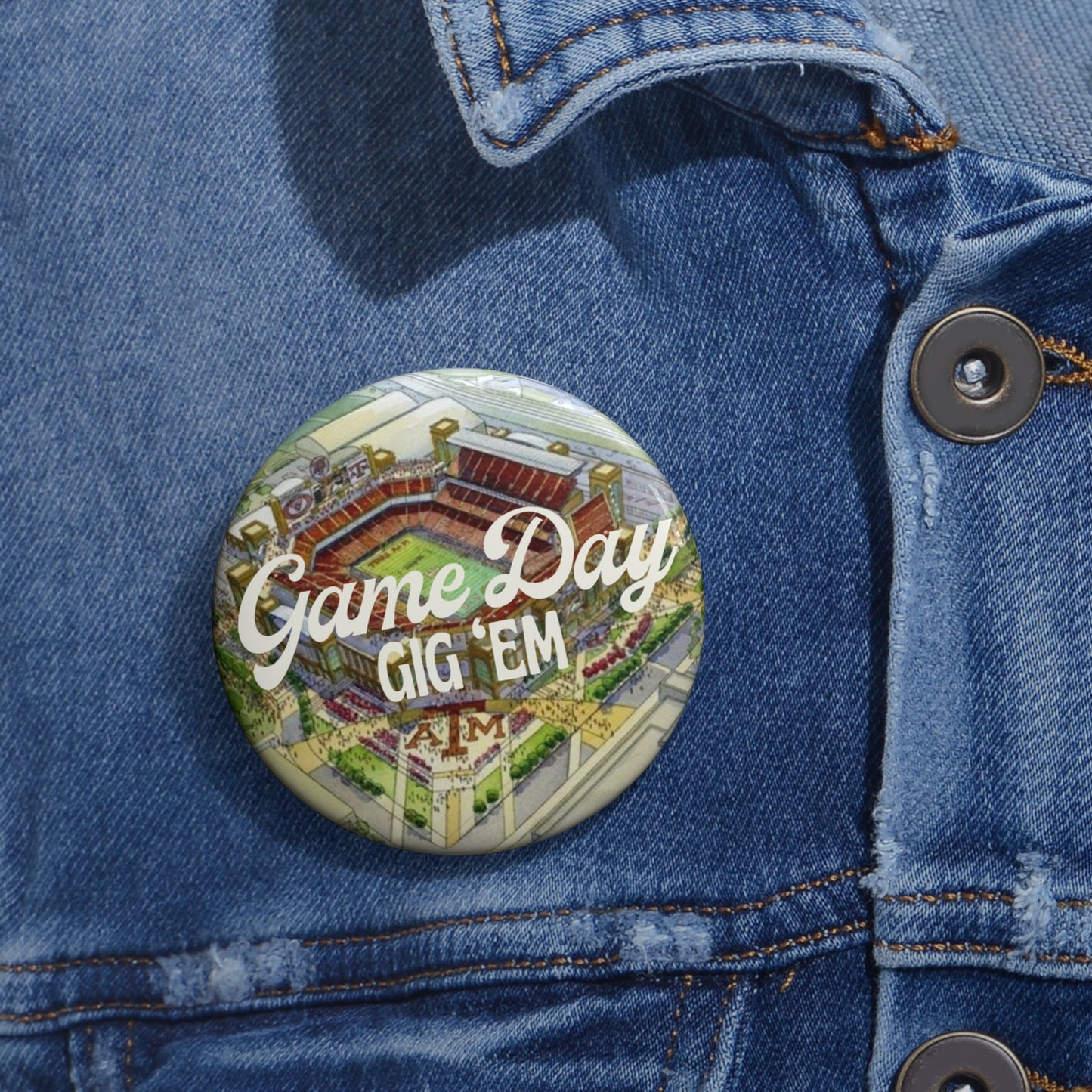 Aggies Game Day Pin | Aggie Game Day Accessory | Aggie Game Day Pin | Aggie Spirit Wear, Game Day Pin, Button