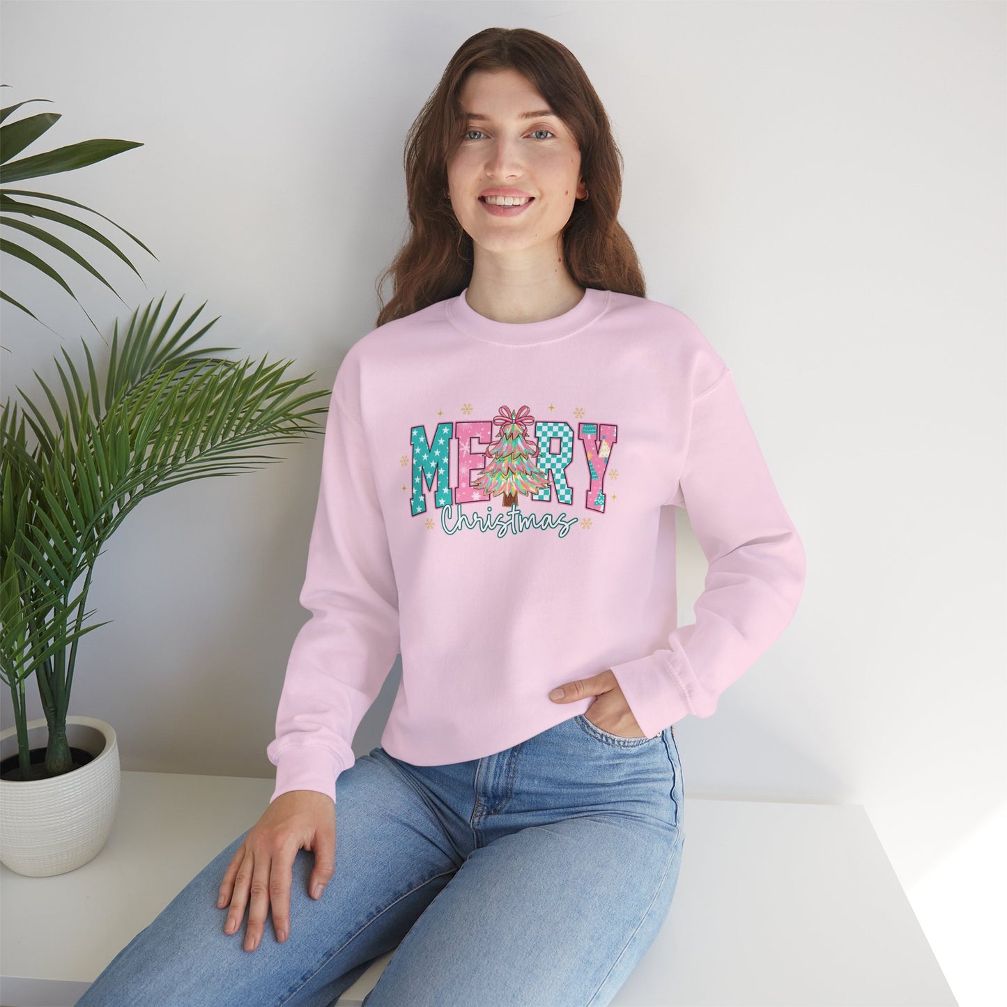 Christmas Crewneck Sweatshirt, Holiday Sweatshirt, Merry Christmas, Xmas Pullover, Festive Sweater Gift