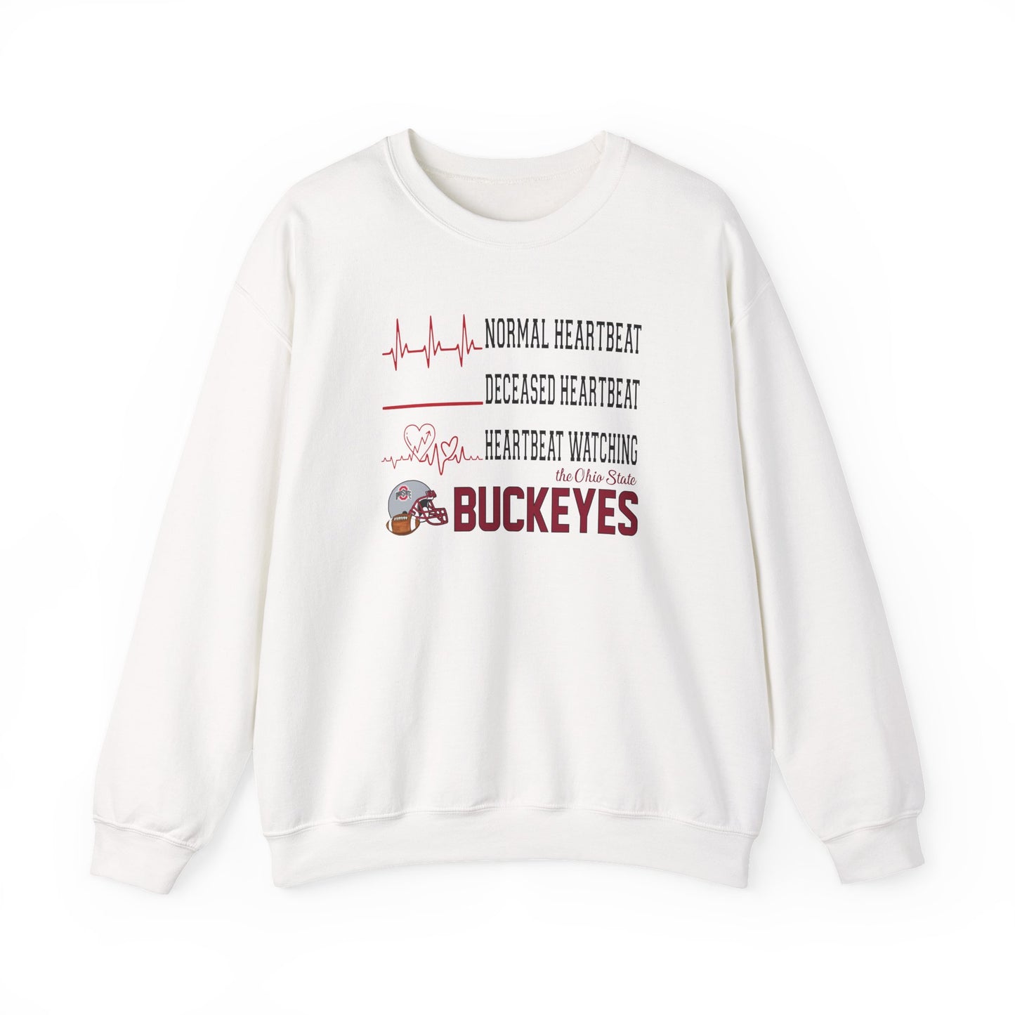 Ohio State Buckeyes Heart Rate Shirt | Funny Game Day Tee | Normal, Deceased, and Watching the Buckeyes | Ohio State Football Shirt