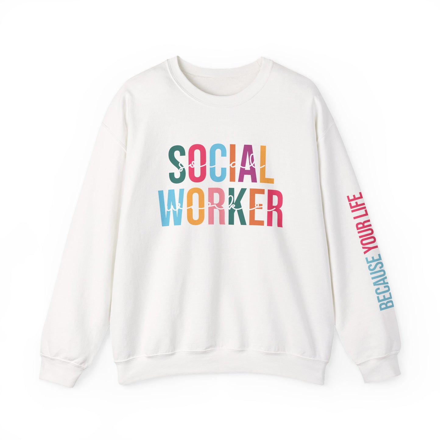 Social Worker Appreciation Crewneck Sweatshirt, Gift for Social Workers, Comfortable Unisex Sweat, Everyday Wear, Inspirational Apparel