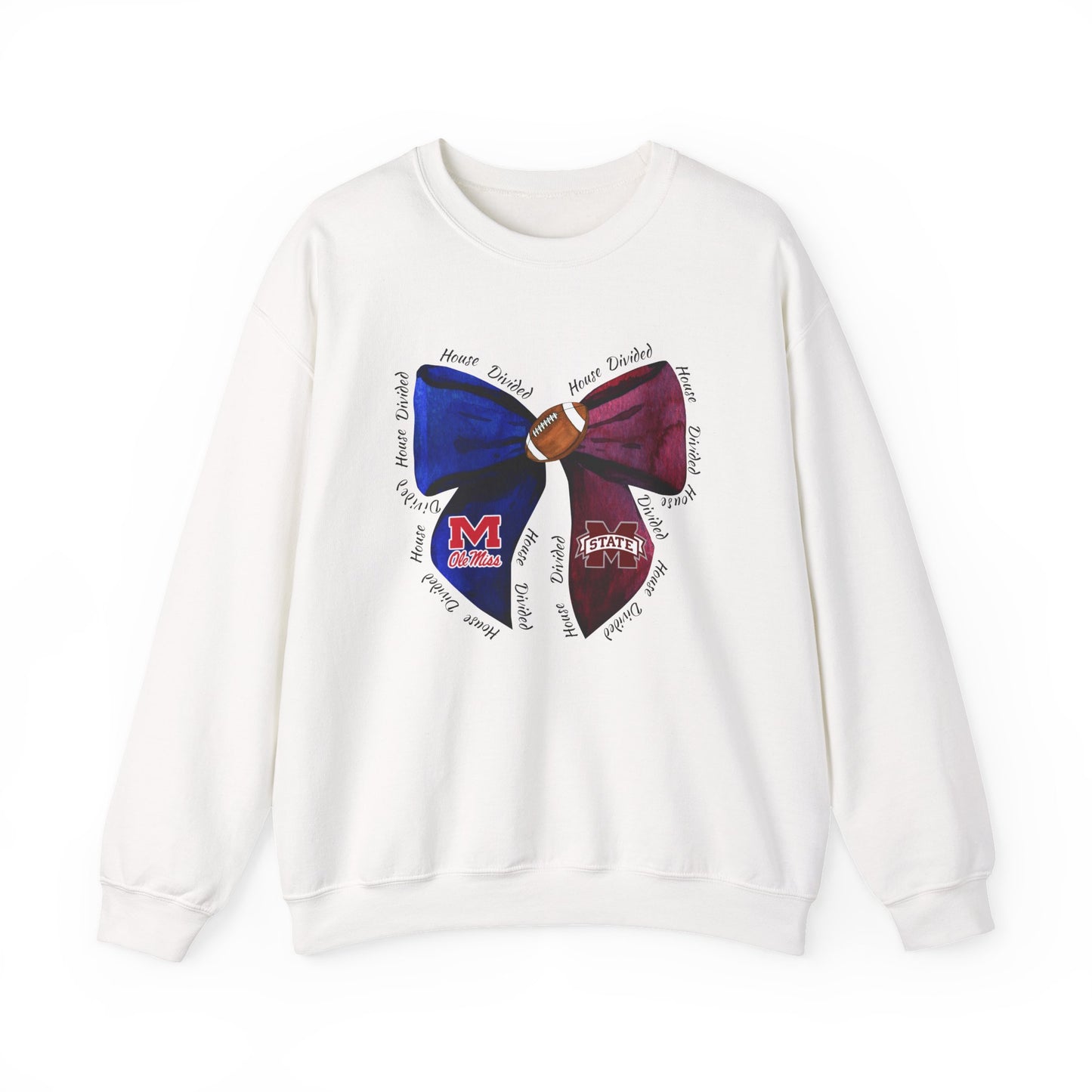 House Divided Sweatshirt | Mississippi Bow Design | Egg Bowl Rivalry | Cute Game Day Outfit for Women