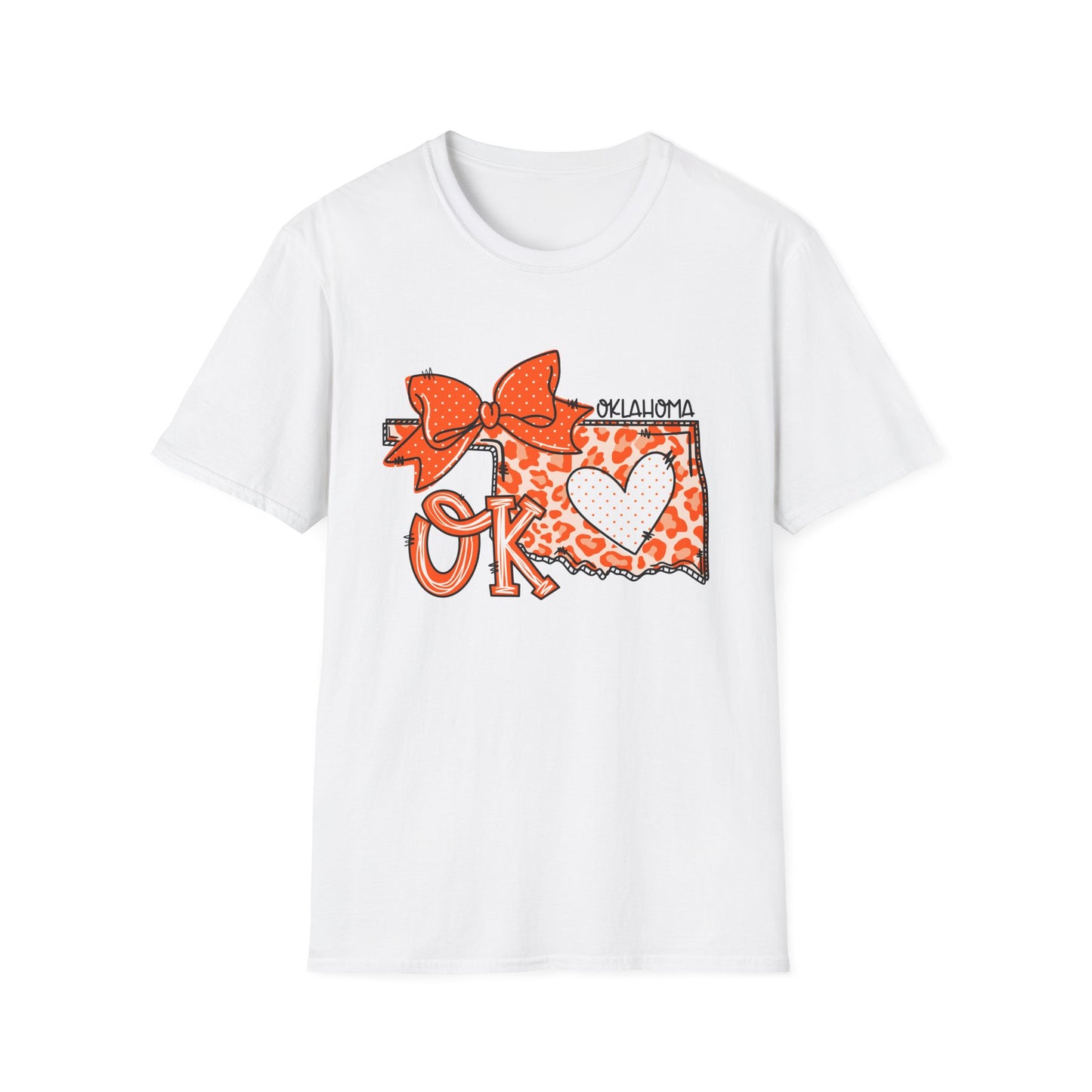 Oklahoma State University, OSU Love Softstyle T-Shirt, Unisex Graphic Tee, Perfect Gift for College Student, Casual Wear, Travel Souvenir