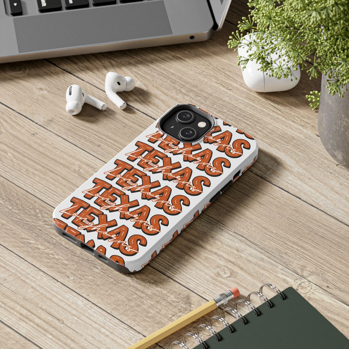 Texas Longhorn Tough Phone Case, Durable iPhone Cover for Texas Lovers, Unique Gift for Graduates, College Students, Southern Pride