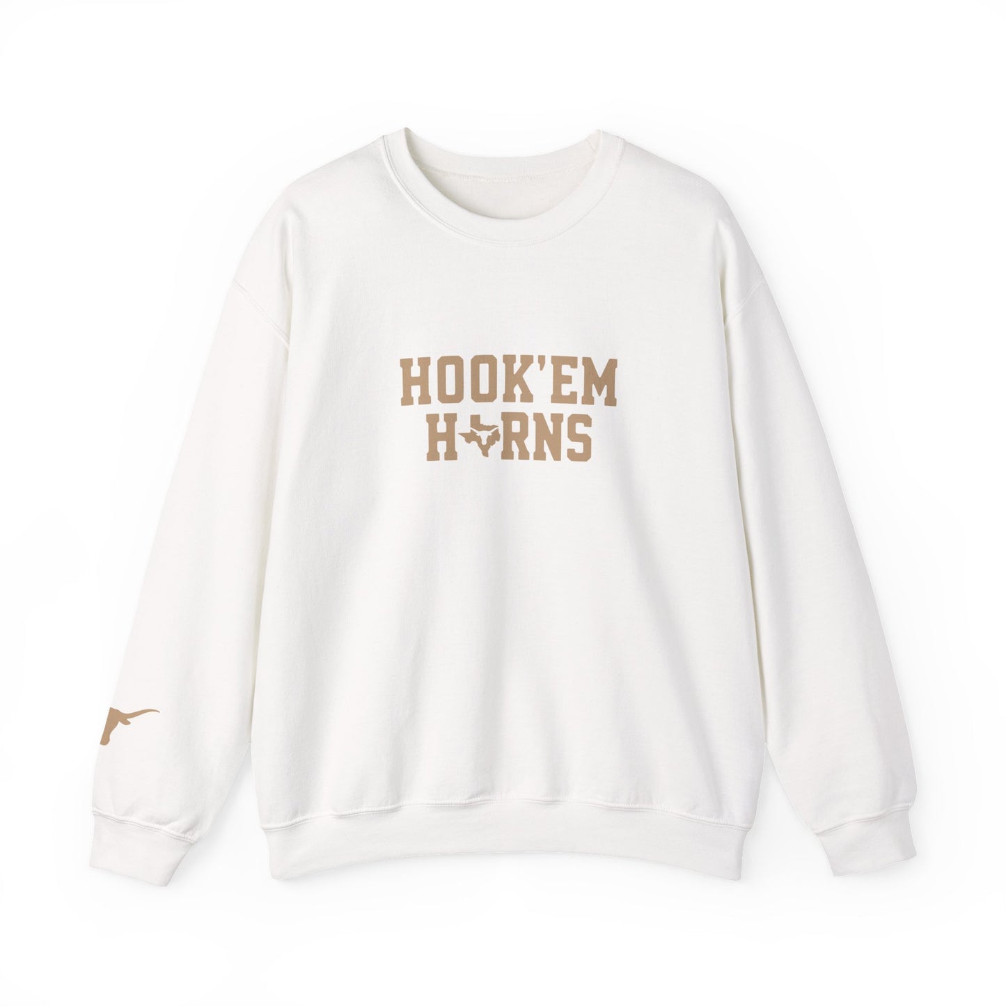 Texas Sweatshirt | Longhorn Sleeve Print, Printed Sleeve Game Day Sweatshirt, Game Day gear, Student Gift, Alumni Gear