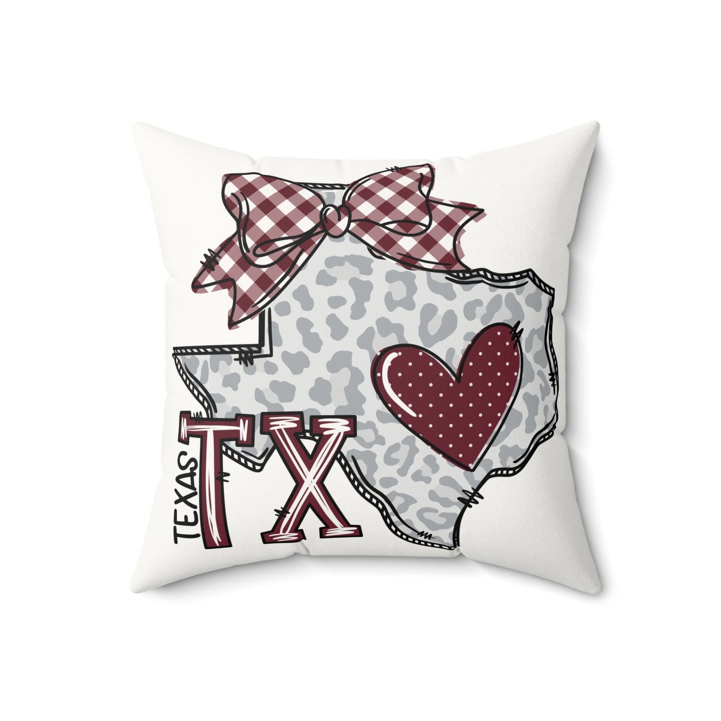 Aggie Faux Suede Throw Pillow, Dorm Decorations, College Gifts Single Side Print, Aggie Pride Home Decor